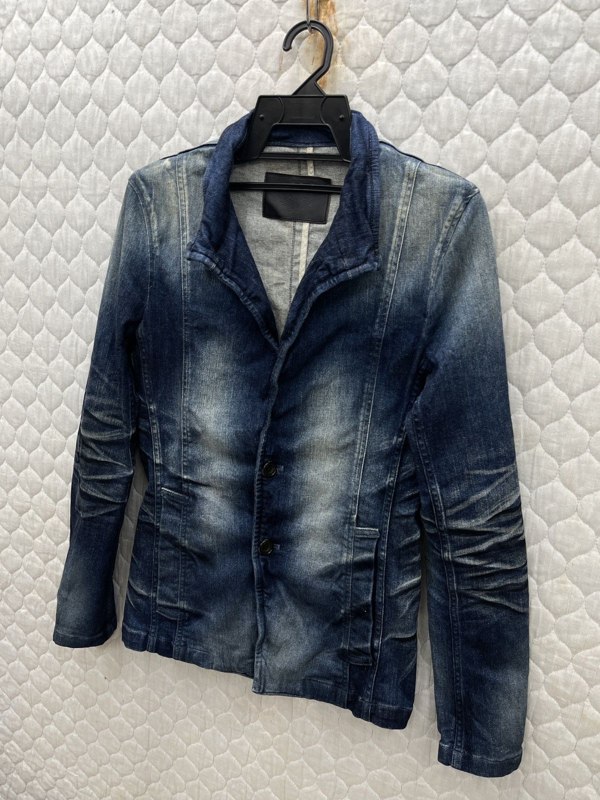 Tornado Mart 🔥🔥🔥ARCHIVE TORNADO MART ELASTIC DENIM JACKET Size S / US 4 / IT 40 - 3 Thumbnail
