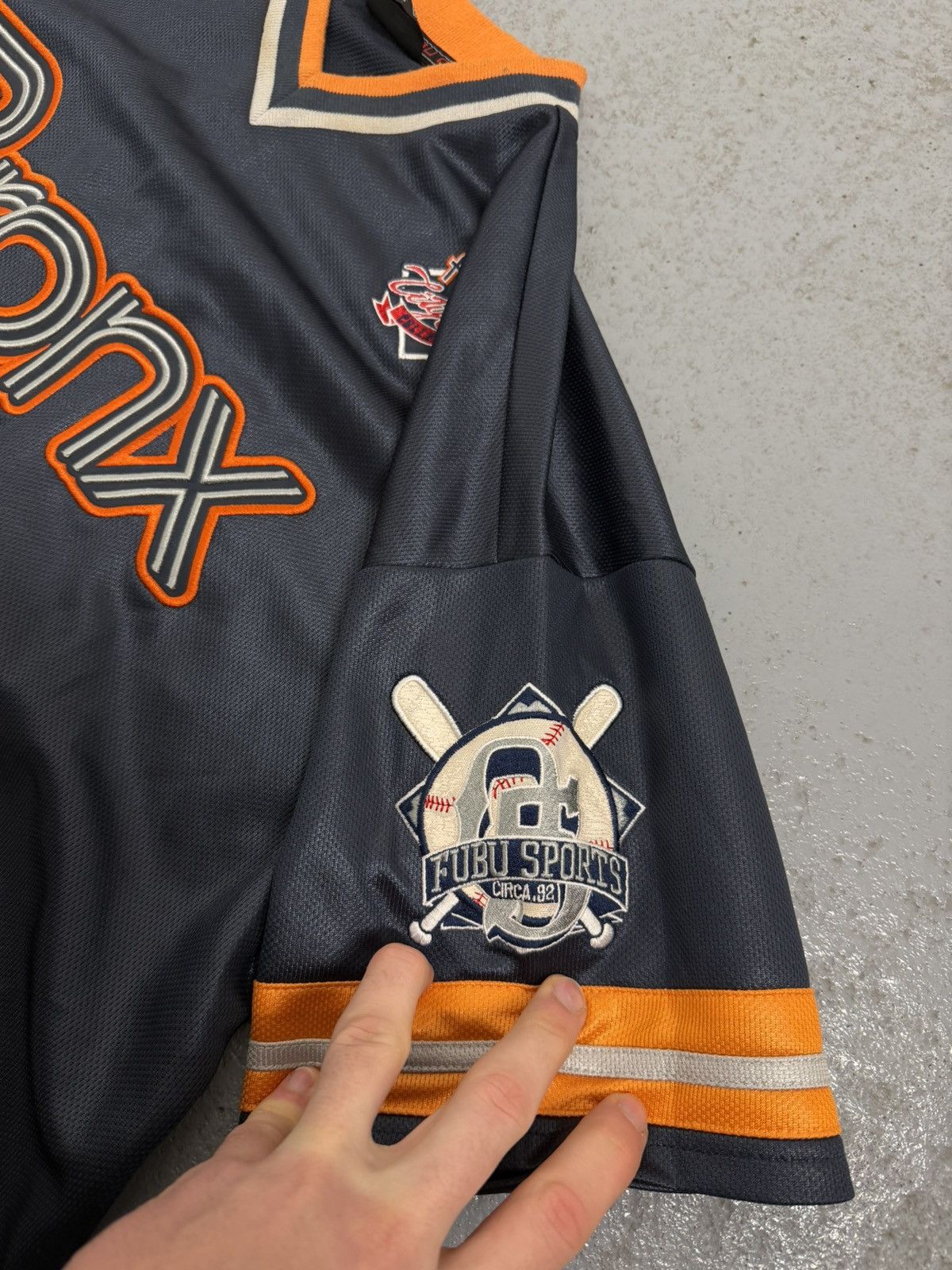 Fubu Vintage 1992 Fubu 64 Bronx Embroidered Logo MLB Jersey Size US M / EU 48-50 / 2 - 6 Thumbnail