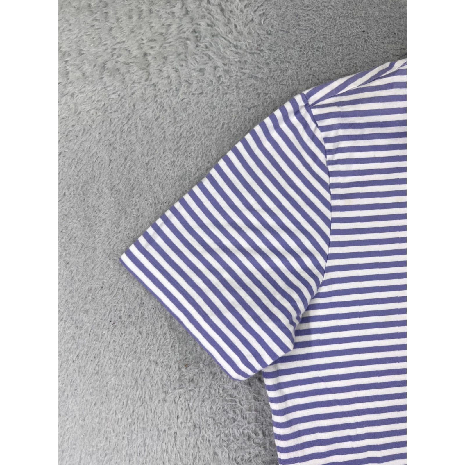 Ralph Lauren VINTAGE Ralph Lauren Polo Shirt Mens XL Blue Striped Cotton Golf 44 Chest 28 in Short Sleeve Slim Size US XL / EU 56 / 4 - 5 Thumbnail