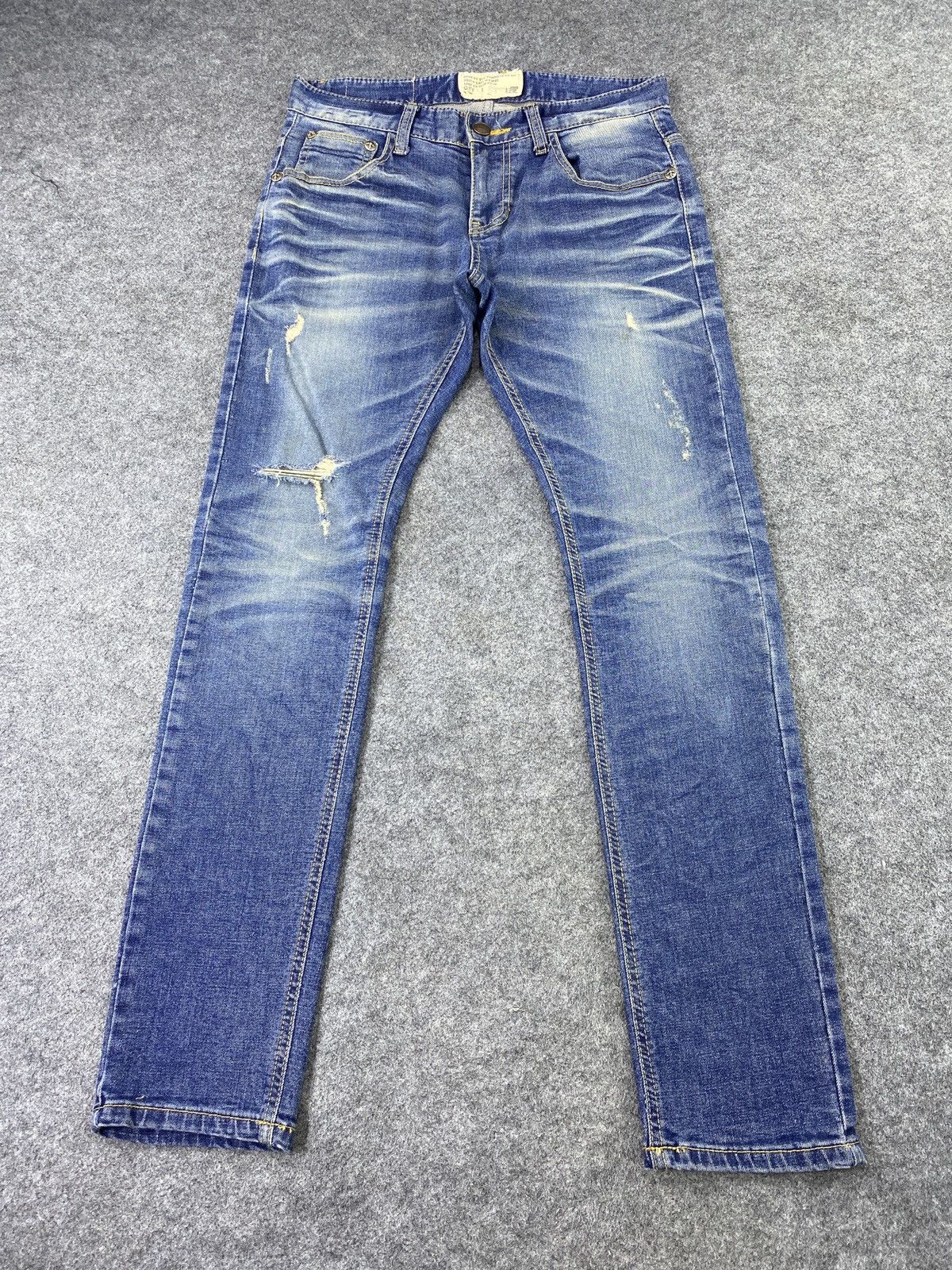 Japanese Brand Japanese Brand DPSR Distressed Blue Wash Denim - J1080 Size US 32 / EU 48 - 2 Thumbnail
