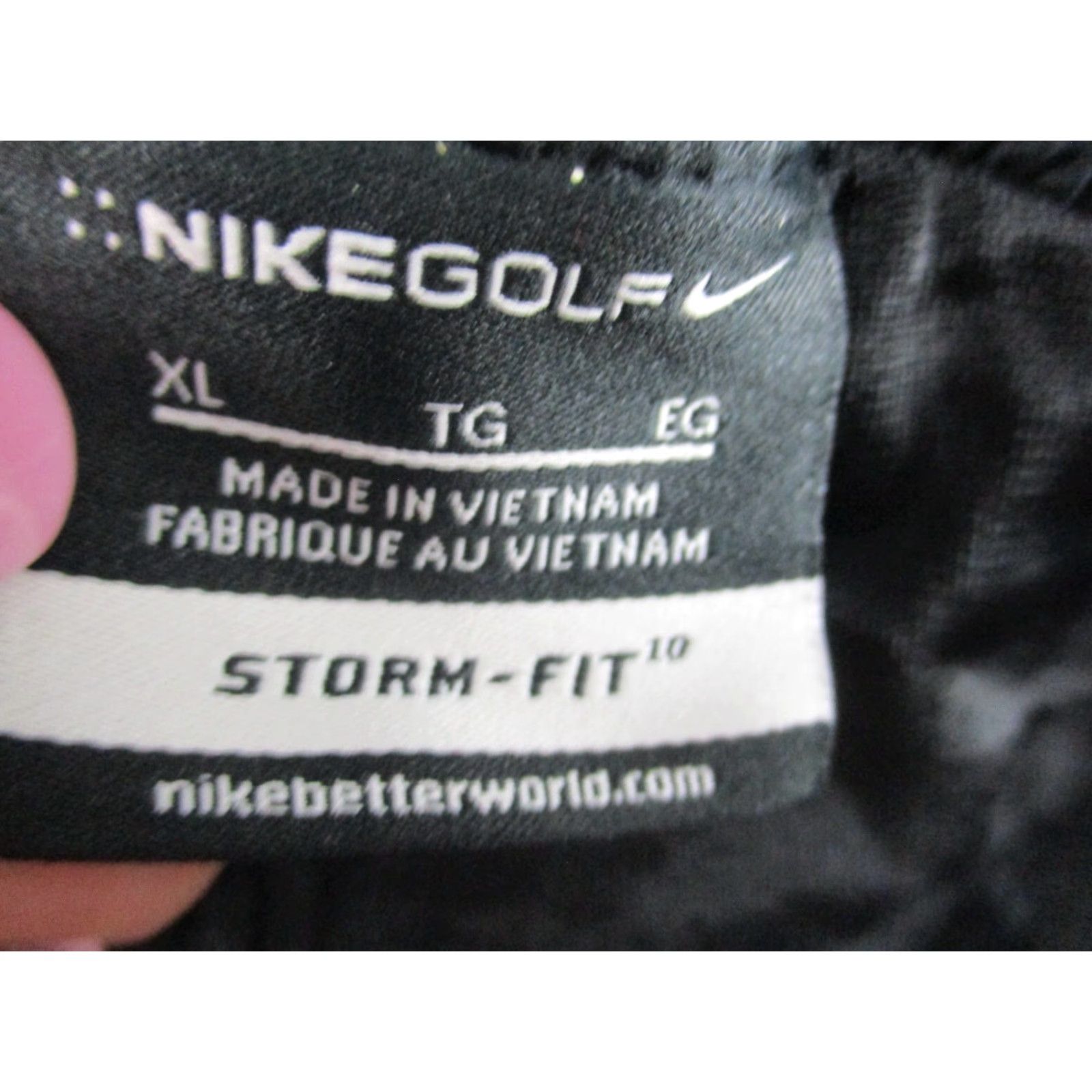 Nike Nike Storm-FIT Pants XL Men Black Track Pants - Rain Zipper Ankle Lined, Golf, Activewear, Nike Brand, Regular Size, 32 Inseam, 34 Waist, Mens Size US 36 / EU 52 - 3 Thumbnail