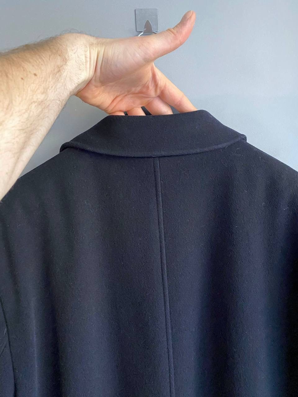Yves Saint Laurent Yves Saint Laurent Wool/Cashmere Dark Blue Men's Coat, 52/L Size US L / EU 52-54 / 3 - 22 Thumbnail