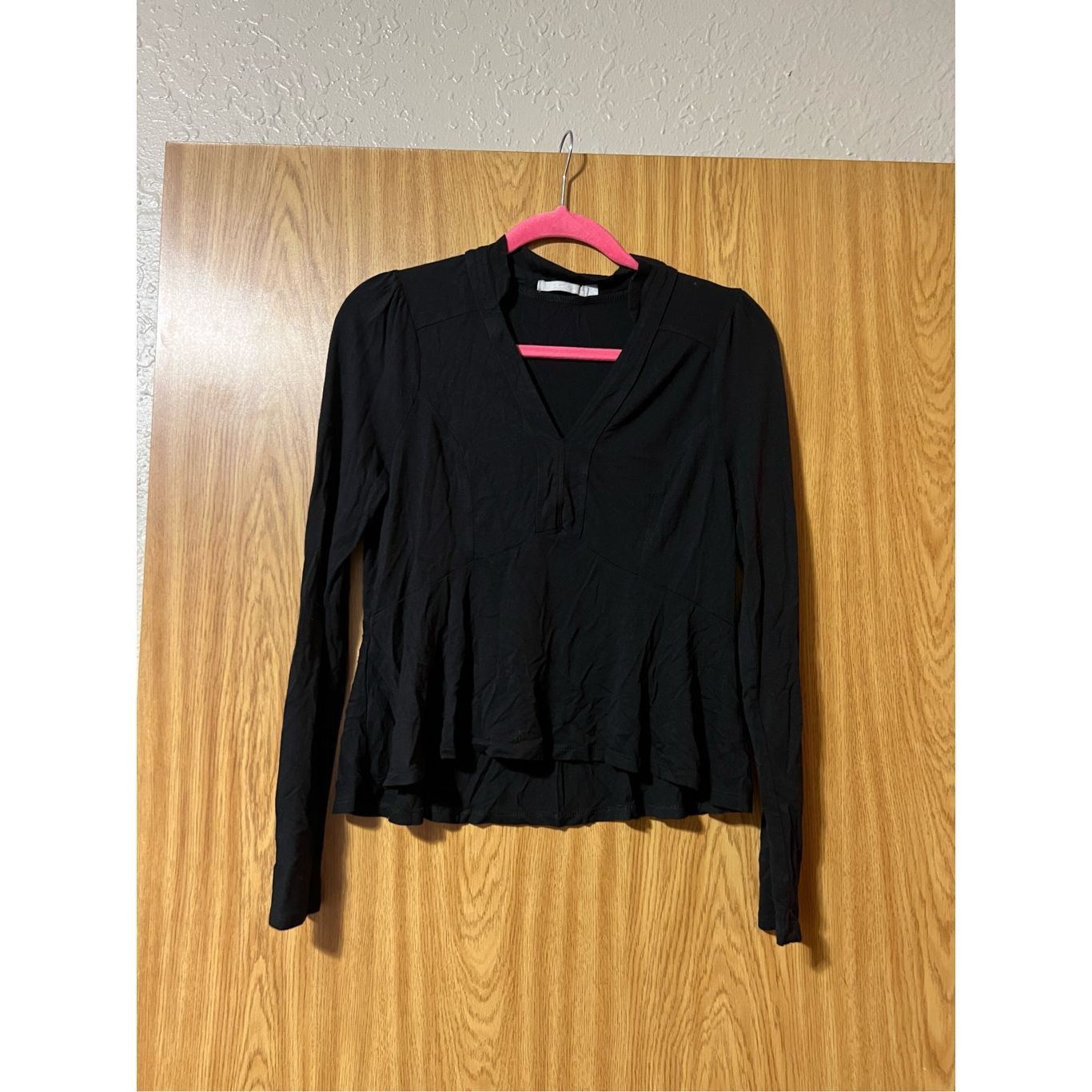 BKE Red By BKE Black Long Sleeve Top Woman’s Size Large Size L / US 10 / IT 46 - 1 Thumbnail