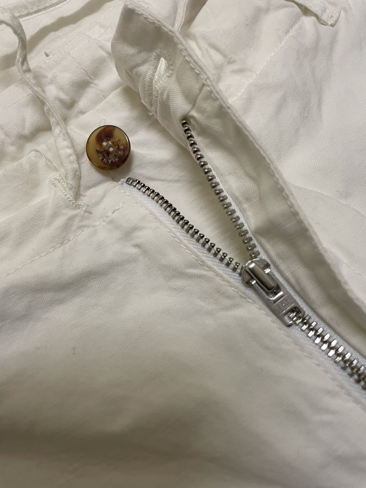 Loro Piana Loro Piana Linen/Cotton White Pants Size US 35 - 7 Thumbnail
