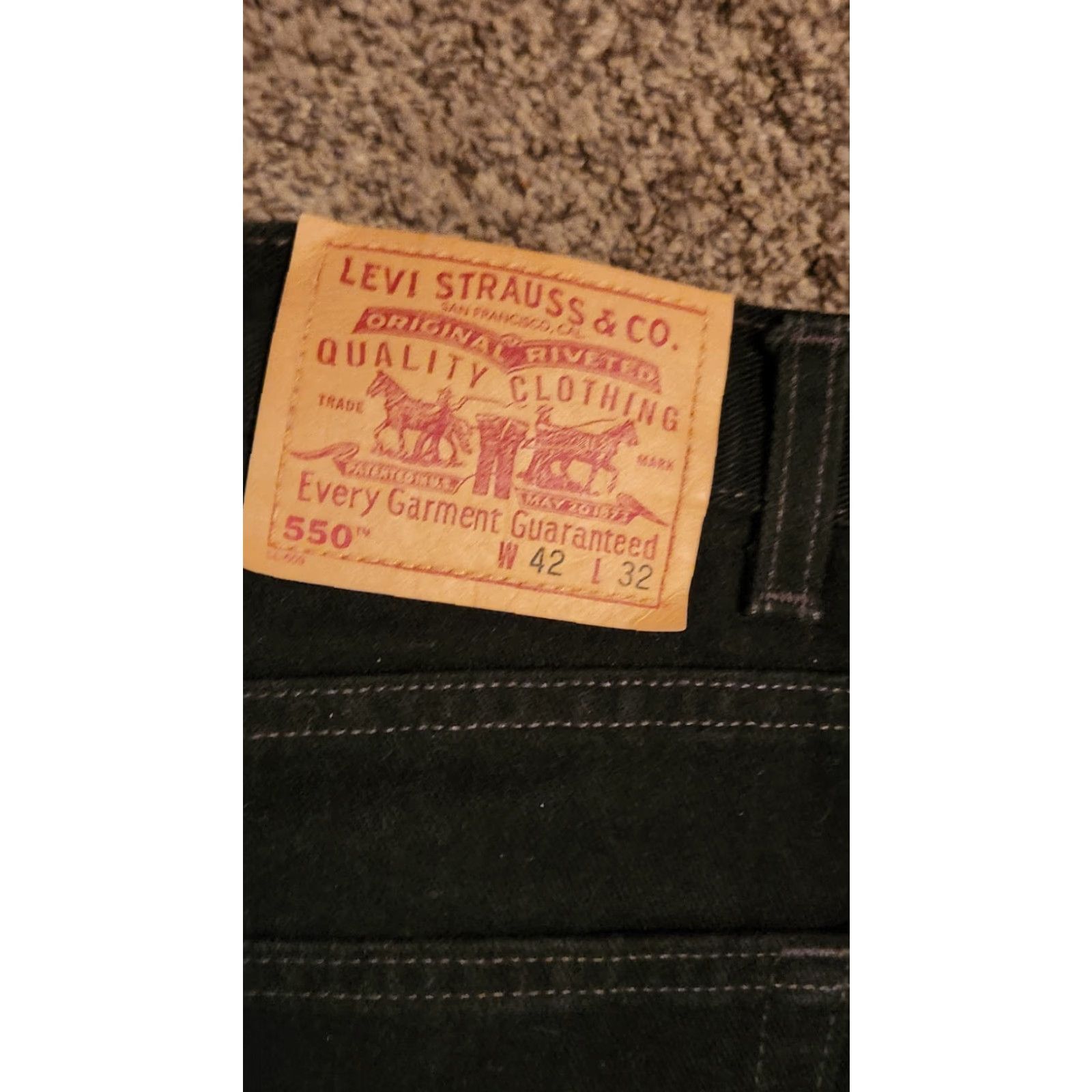 Levi's VINTAGE Levi's 505 Jeans Mens Regular Straight 42x32 Black Denim 90s USA Mens Size US 42 / EU 58 - 2 Thumbnail