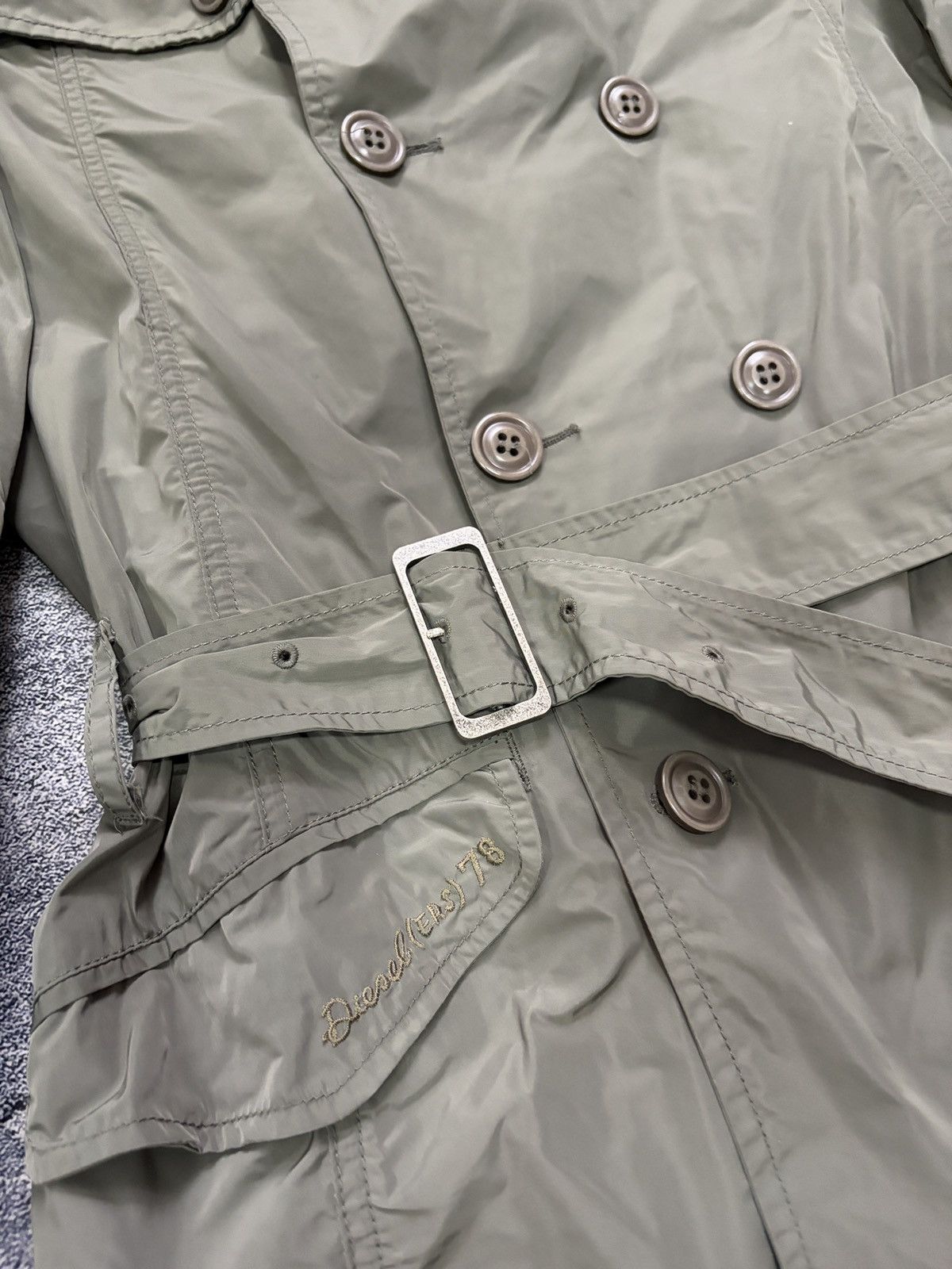Diesel Diesel Green Double-Breasted Trench Coat M Light Windbreaker Size M / US 6-8 / IT 42-44 - 16 Thumbnail