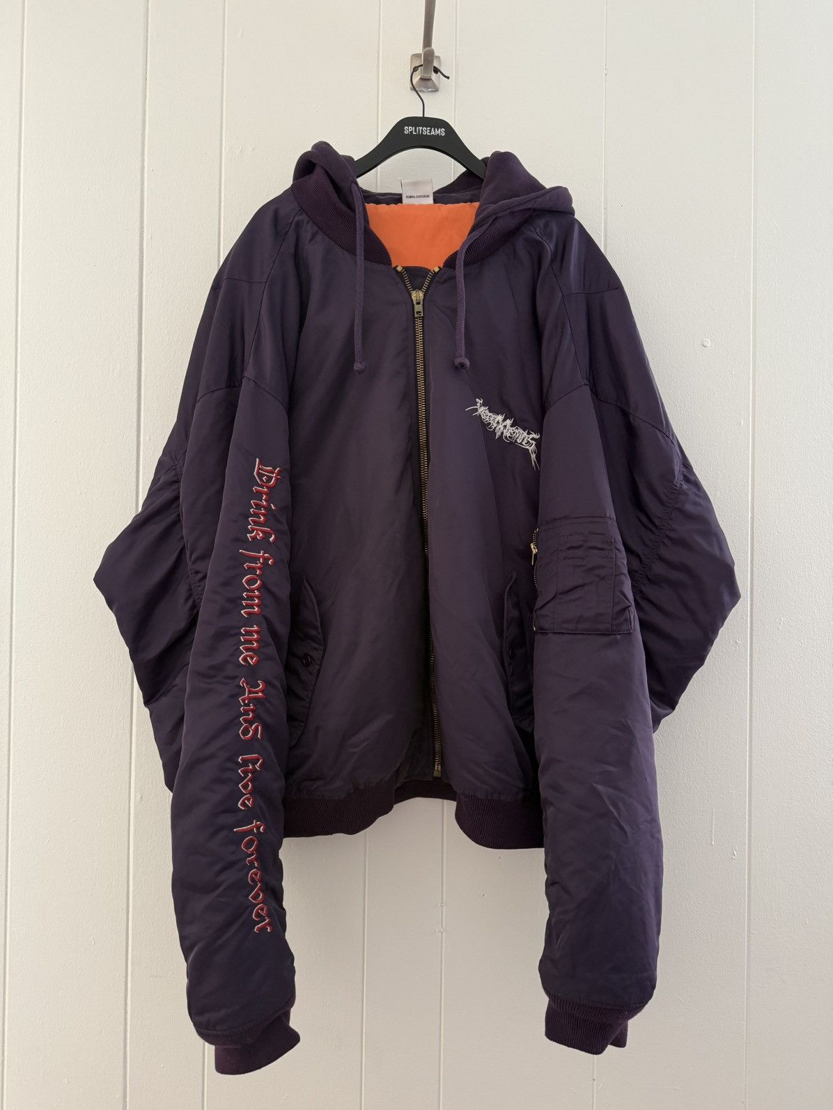 Vetements Vetements AW16 Total Fucking Darkness Bomber Jacket Size US M / EU 48-50 / 2 - 2 Thumbnail
