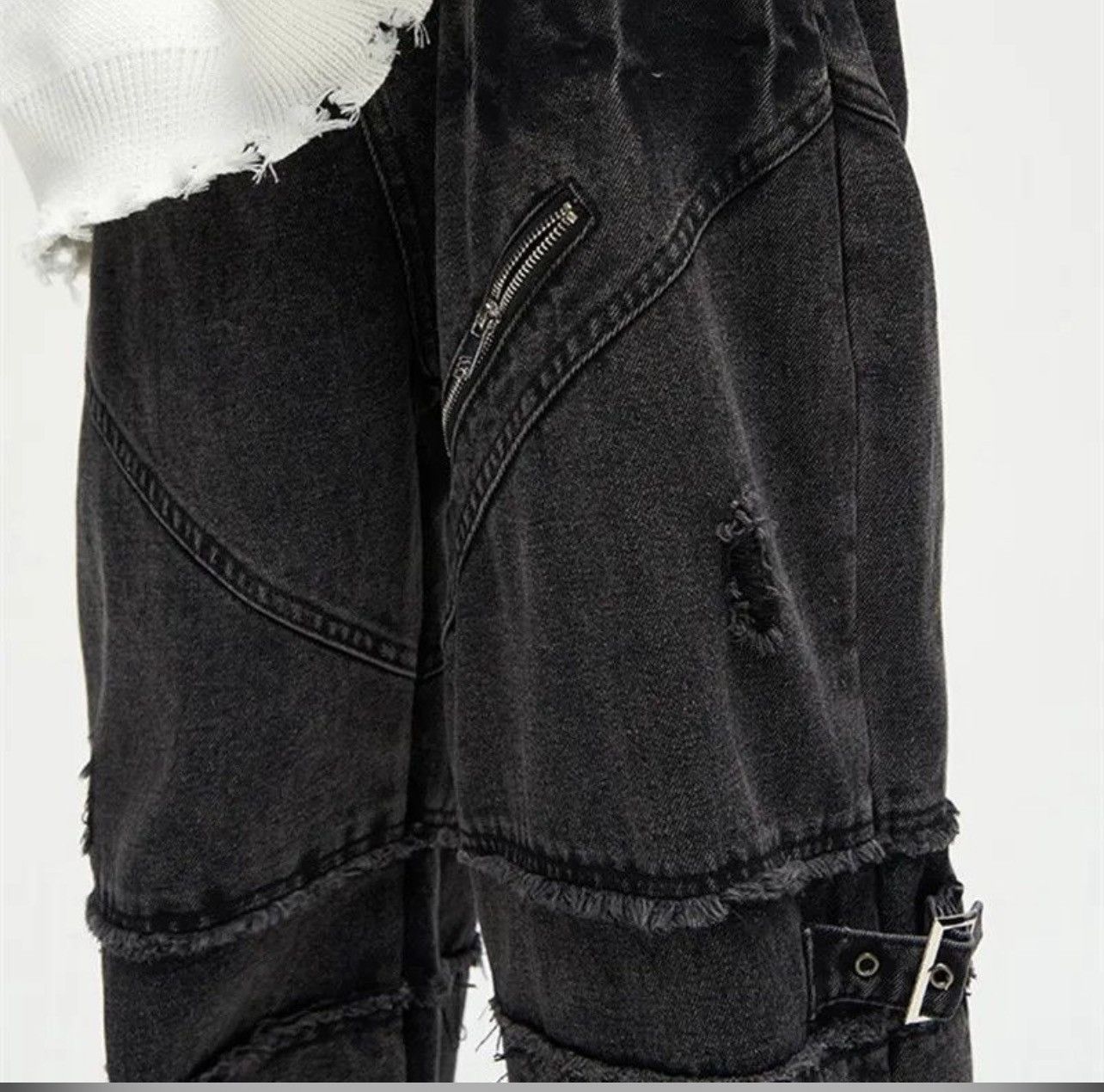 Other Baggy Ripped Stacked Jeans Cargo Pants Size US 34 / EU 50 - 5 Thumbnail