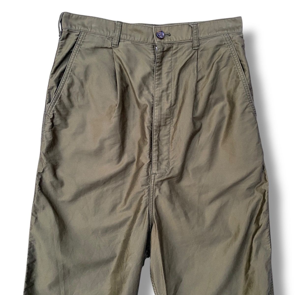 Comme des Garcons Homme Comme des Garcons Homme Olive High-waist Pants AD2018 Size US 30 / EU 46 - 2 Thumbnail