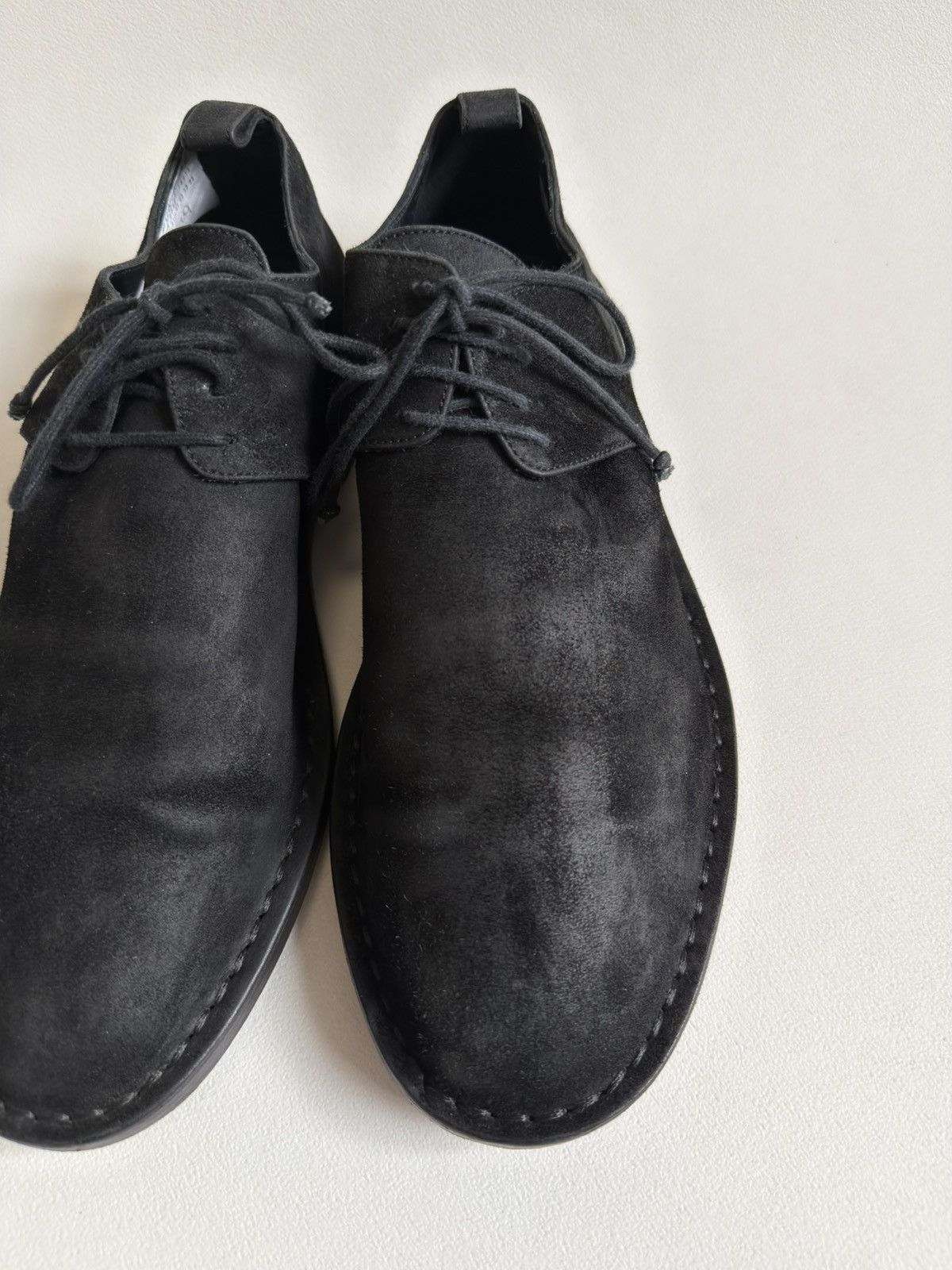 Ann Demeulemeester Sample Black Burnished Suede Lace Up Shoes Size US 9 / EU 42 - 4 Thumbnail