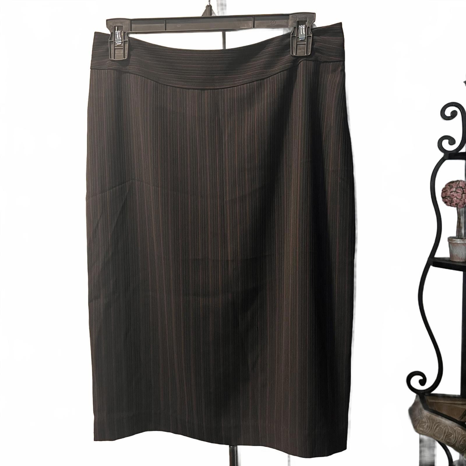 Unknown London Black Pinstripe Pencil Skirt for Women Size 32" / US 10 / IT 46 - 2 Thumbnail