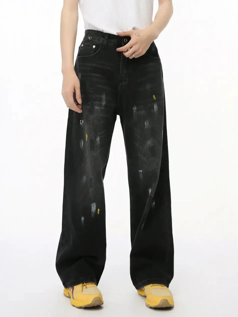 Japanese Brand Retro loose high street graffiti jeans Size US 32 / EU 48 - 2 Thumbnail