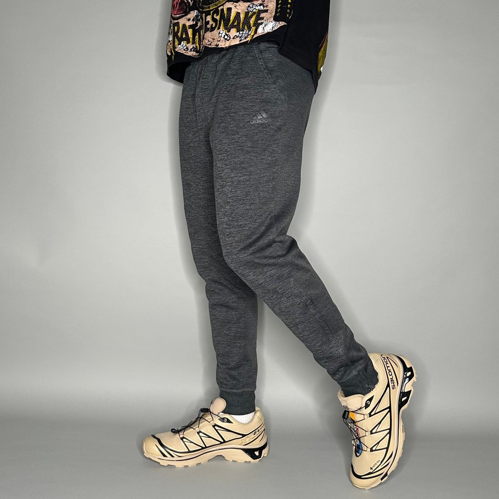 Adidas Vintage Y2K Adidas Sweatpants Mens M Slim Fit Dark Joggers Size US 32 / EU 48 - 1 Thumbnail