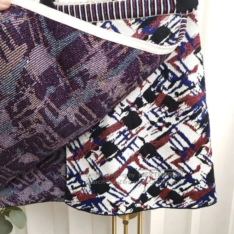 Chanel Chanel Multi-Color Wool Mini Skirt . Size 22" - 2 Thumbnail