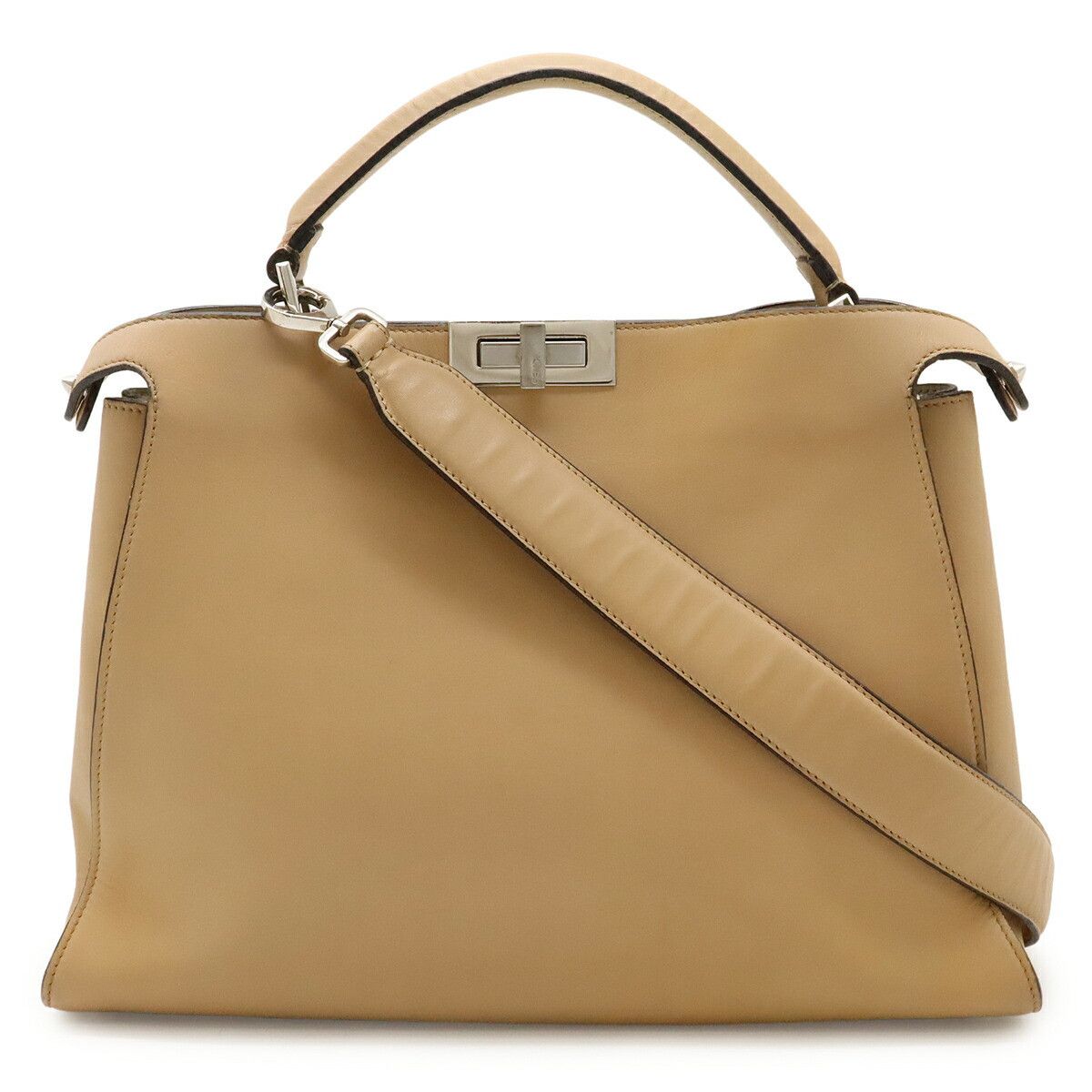 Fendi Fendi Fendi Peekaboo Essential Leather Handbag Leather Shoulder Bag 8BN300 DUTY FREE for USA Size ONE SIZE - 1 Thumbnail