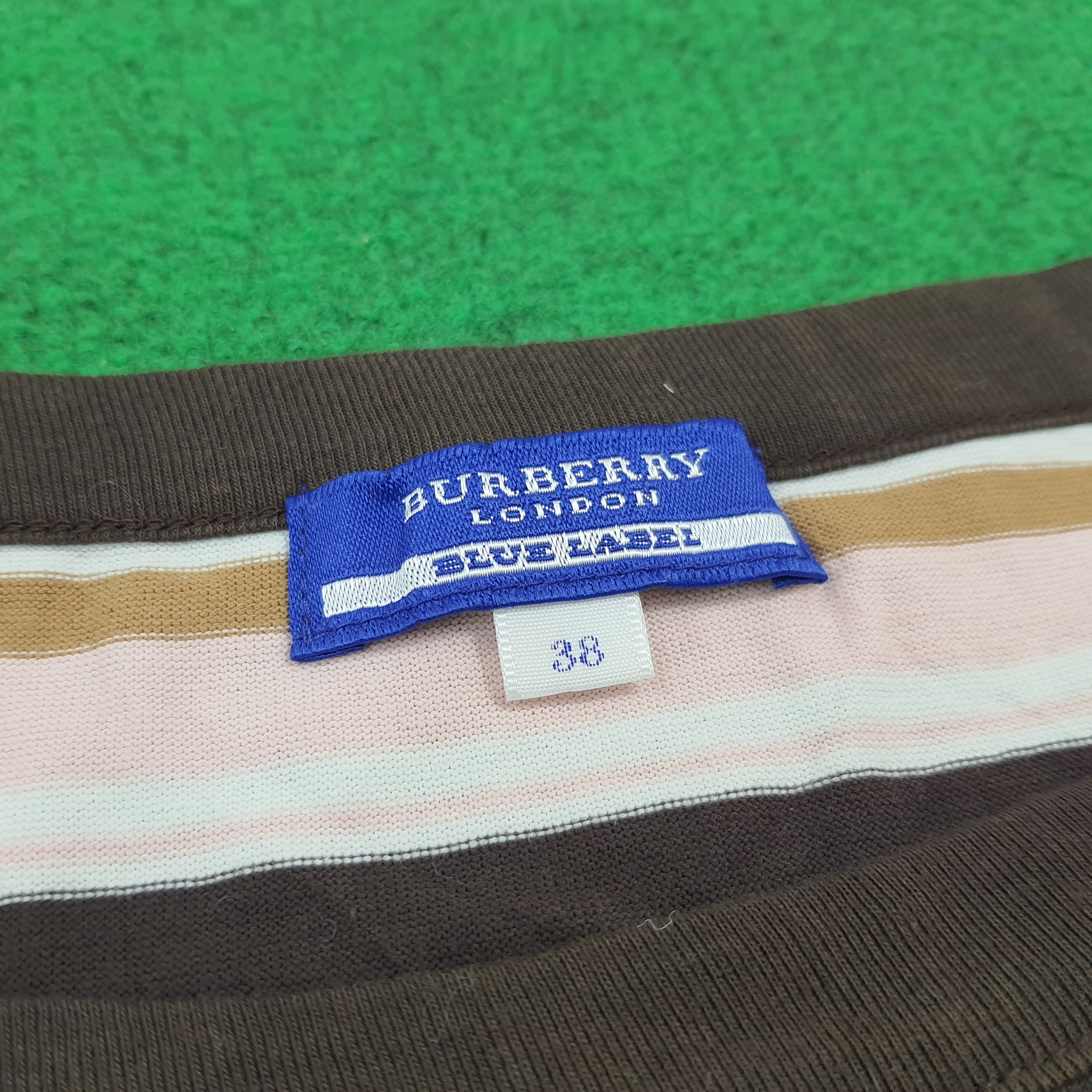 Burberry × Vintage Vintage Burberry London Blue Label Stripes Tshirt Size XS / US 0-2 / IT 36-38 - 4 Thumbnail