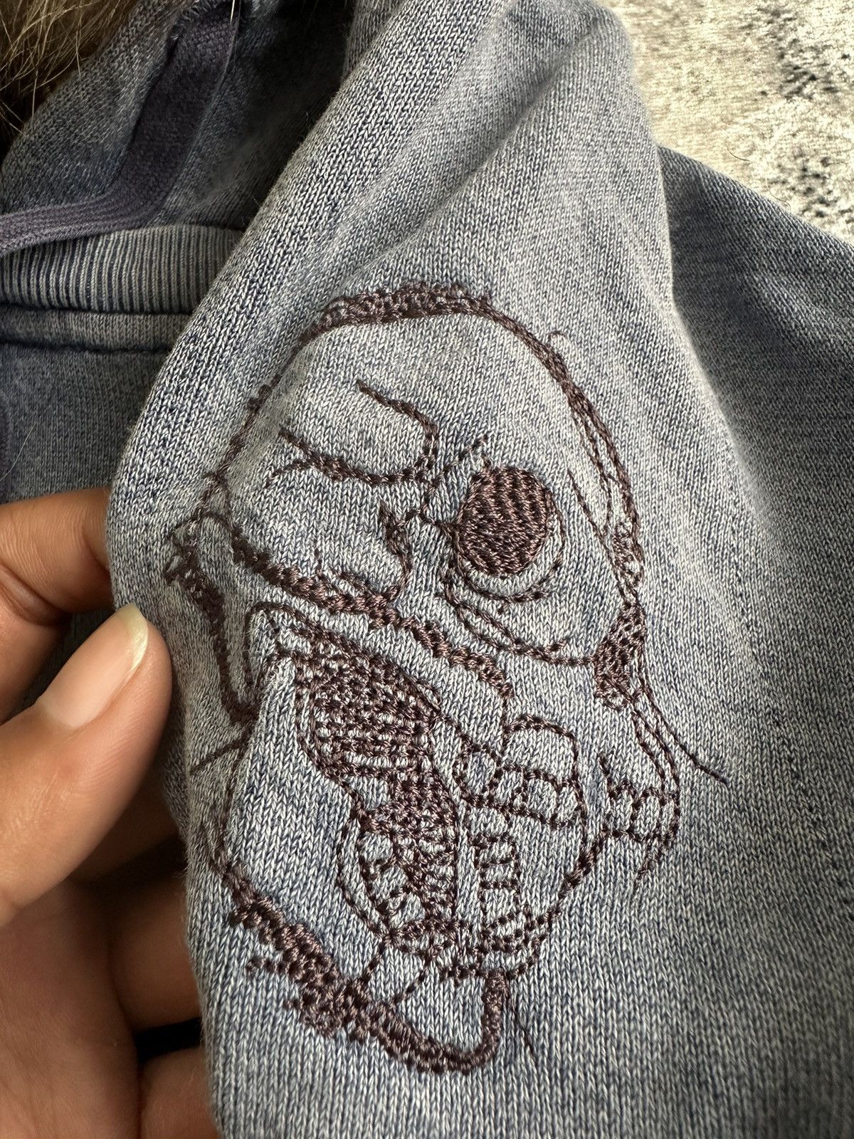 Diesel PERFECT FADED DIESEL FUR HOODIE EMBROIDERY STAR SKULL Size US L / EU 52-54 / 3 - 5 Thumbnail