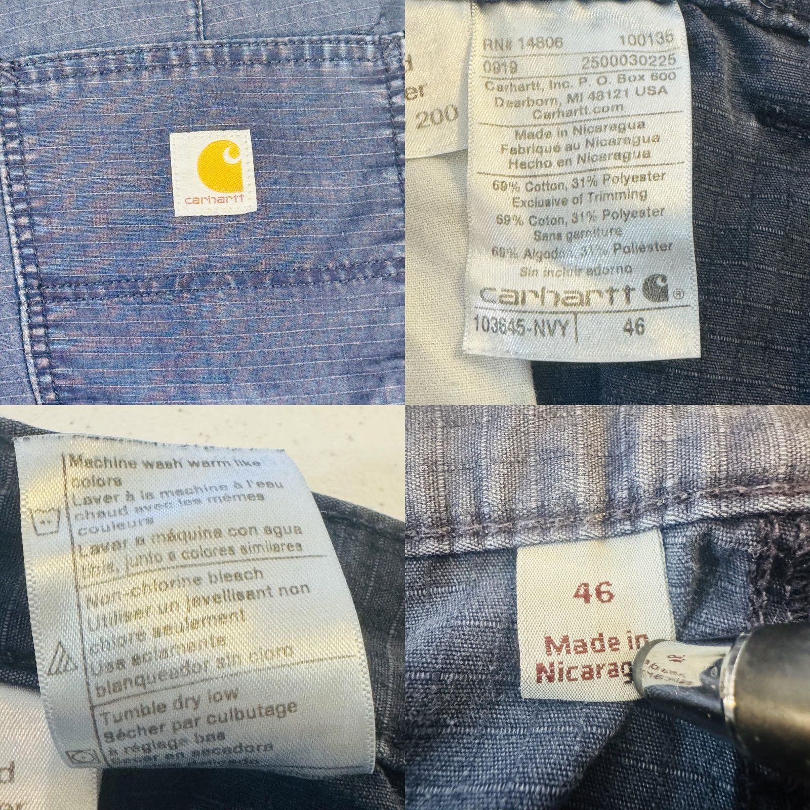 Carhartt Carhartt Cargo Shorts Mens 46 Blue Relaxed Fit 8 Inseam Canvas Pockets Size US 30 / EU 46 - 8 Thumbnail