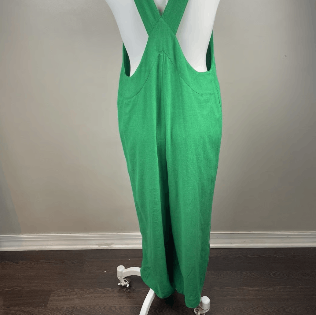 Free People Free People Jumpsuit Kelly Green Boho Overalls Jumpsuit XS Size 25" / US 0 / IT 36 - 18 Thumbnail