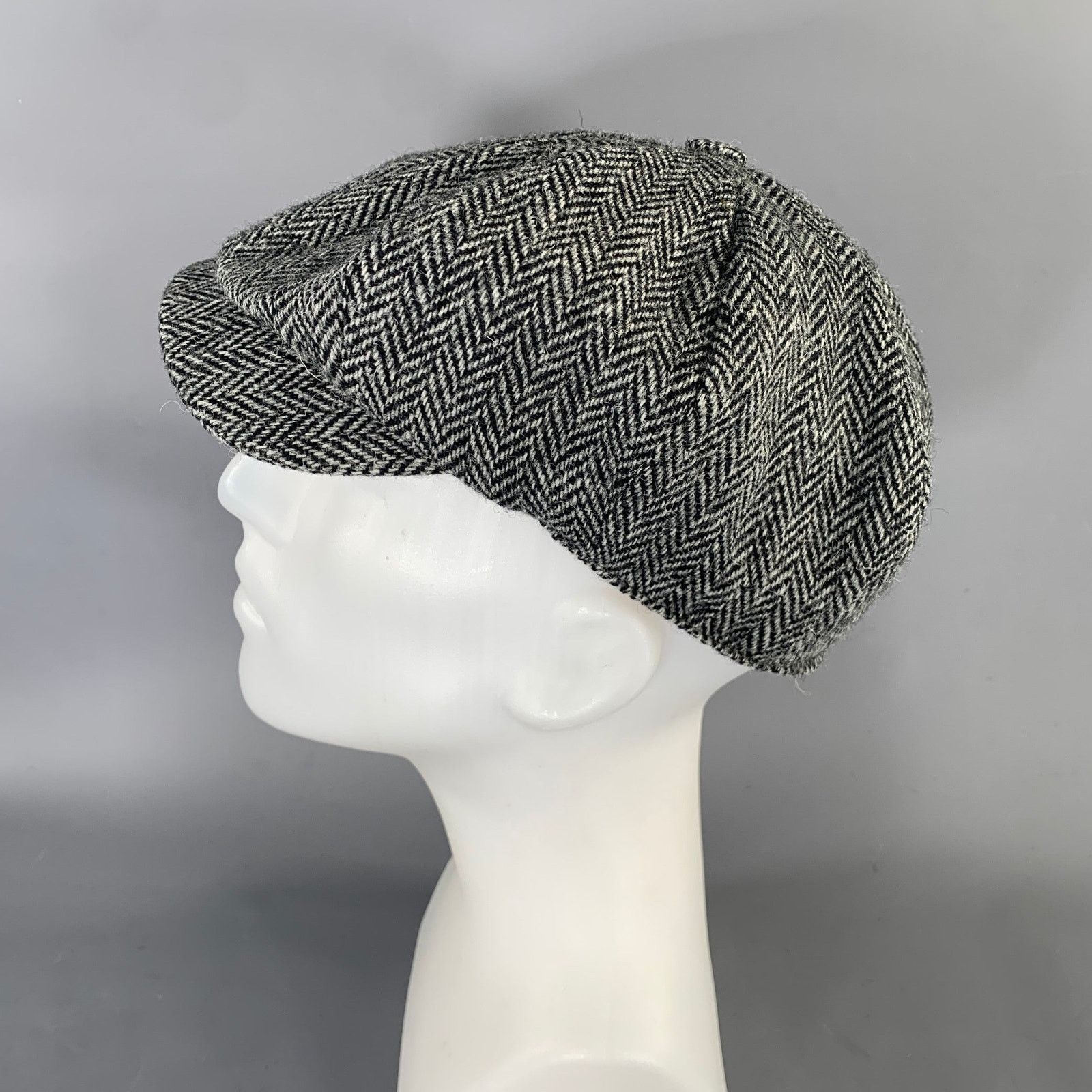Other HANNA HATS One Size Grey Black Herringbone Wool Hats Size ONE SIZE - 4 Thumbnail