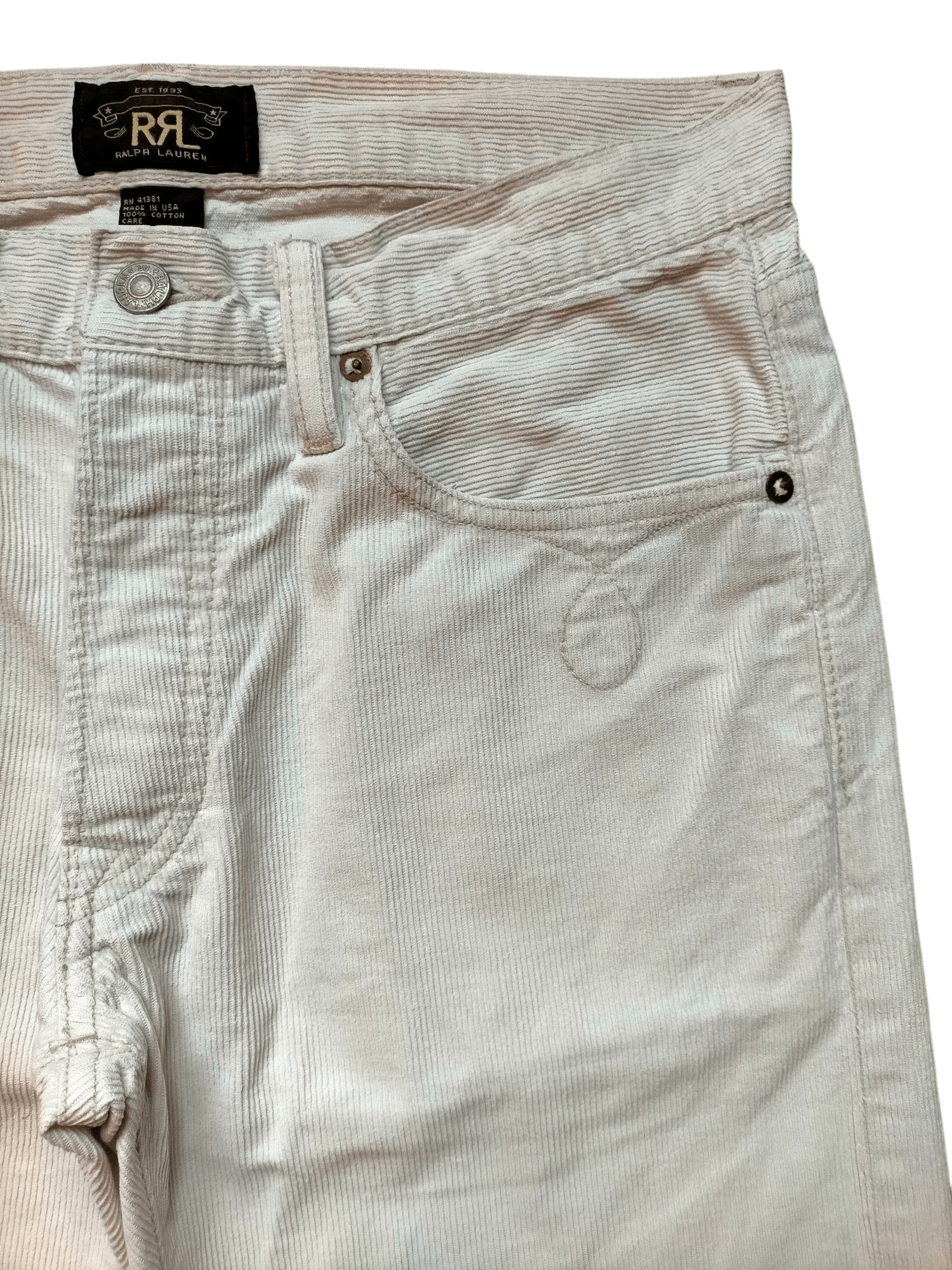 Polo Ralph Lauren RRL Double RL Polo Ralph Lauren White Coudroy Jeans Pants Size US 30 / EU 46 - 6 Thumbnail