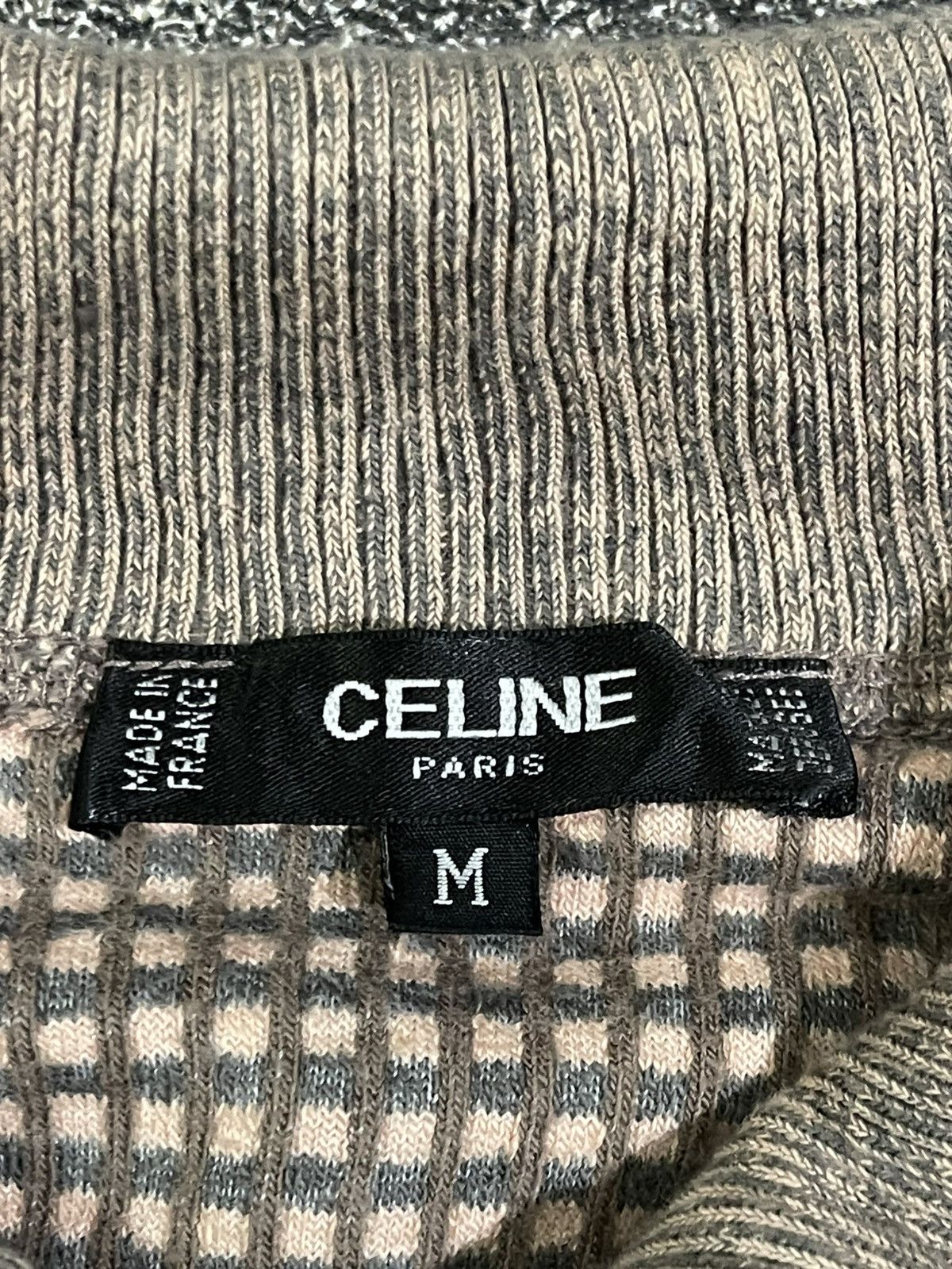 Celine Vintage 80s Celine Halfzip Brown Velvet Sweater Size US L / EU 52-54 / 3 - 8 Thumbnail