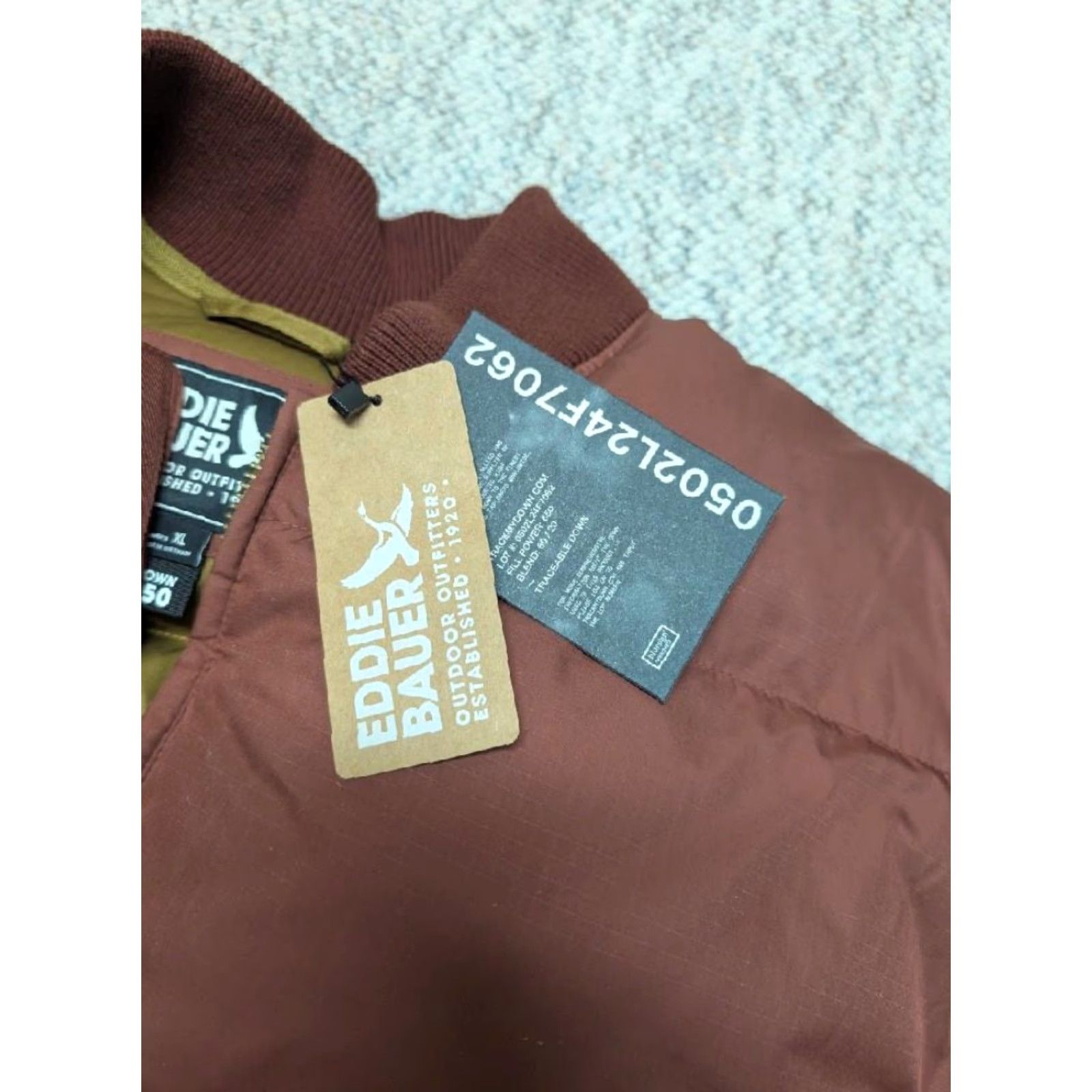 Eddie Bauer VINTAGE Eddie Bauer Puffer Jacket XL Goose Down Mahogany 650 Down Men's Zip Solid Breathing Down Fill Size US XL / EU 56 / 4 - 5 Thumbnail