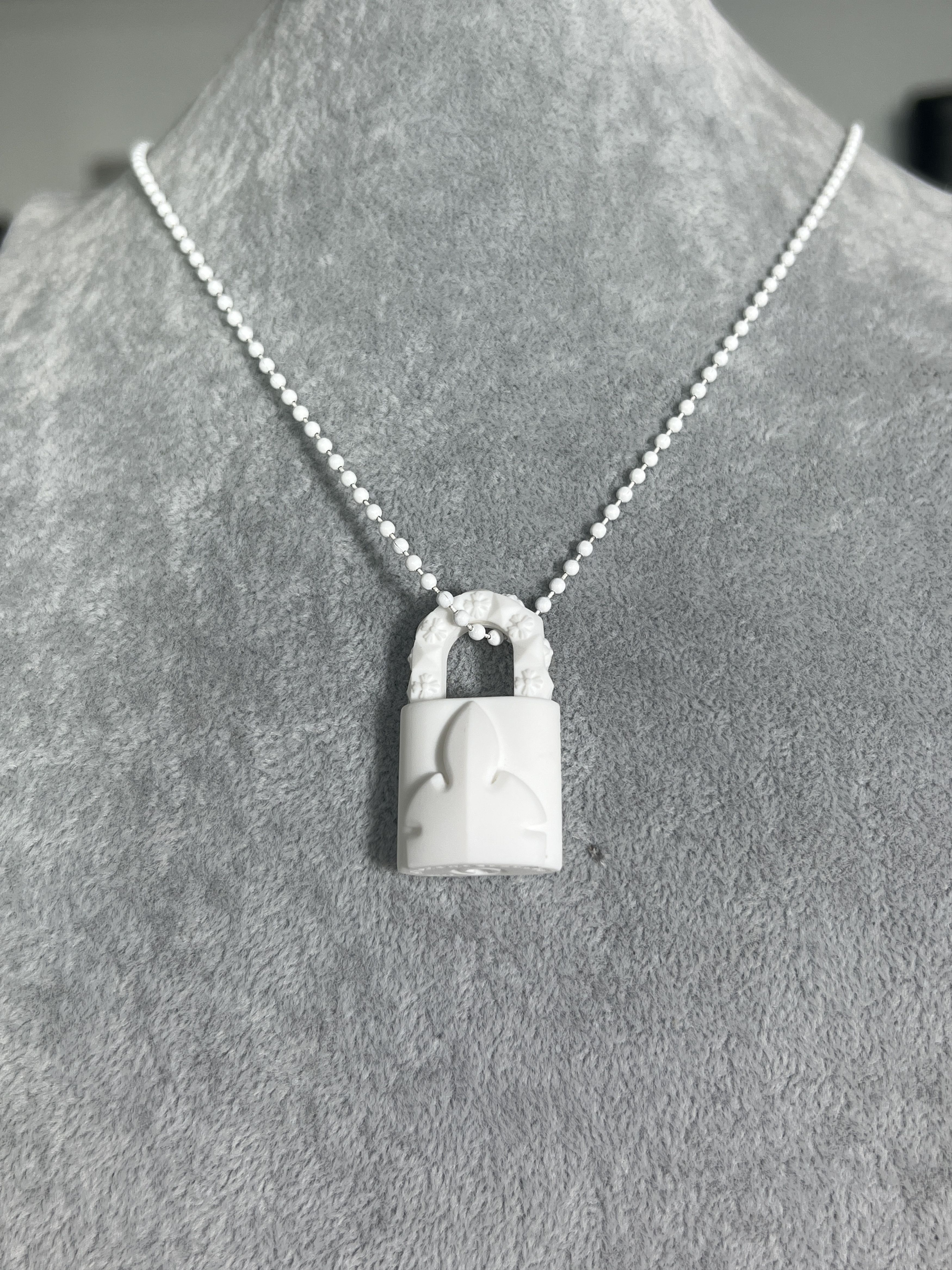 Chrome Hearts Chrome Hearts White Padlock Pendant Necklace 2023 Size ONE SIZE - 1 Thumbnail