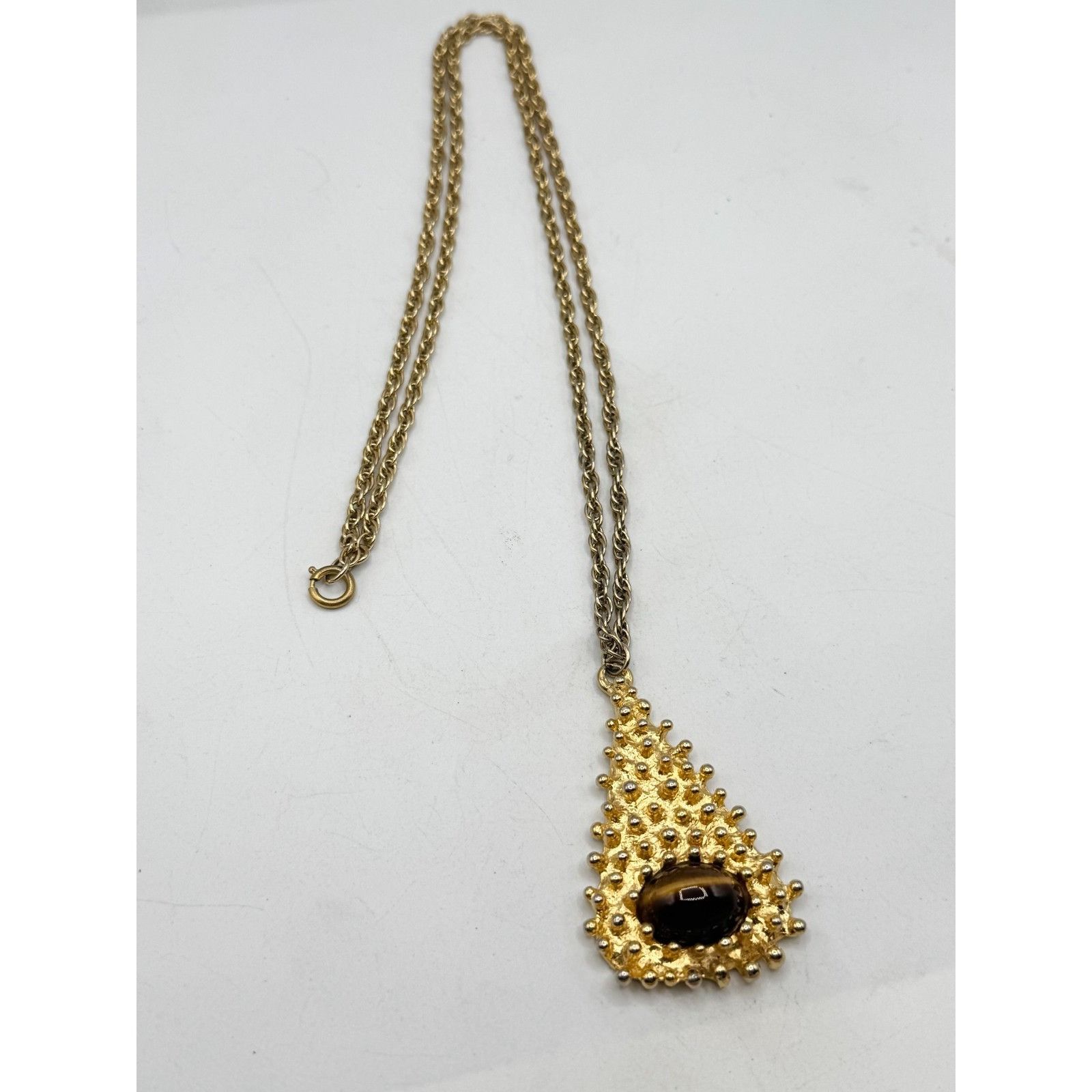 Kenneth Jay Lane Kenneth Lane vintage brutalist cat eye Pendant necklace Size ONE SIZE - 2 Thumbnail