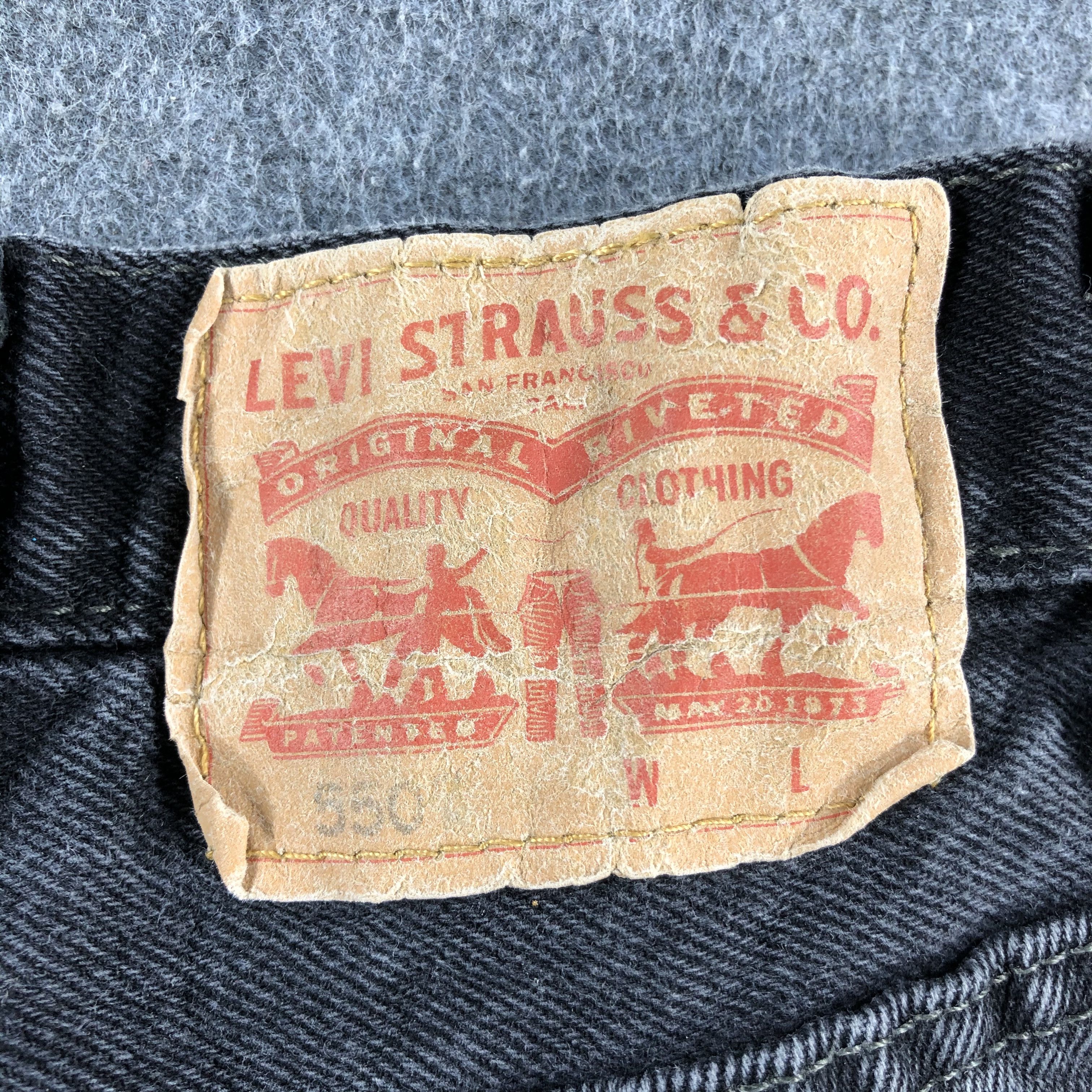 Levi's Vintage Faded Black Levis 550 Jeans-J2673 Size US 38 / EU 54 - 5 Thumbnail