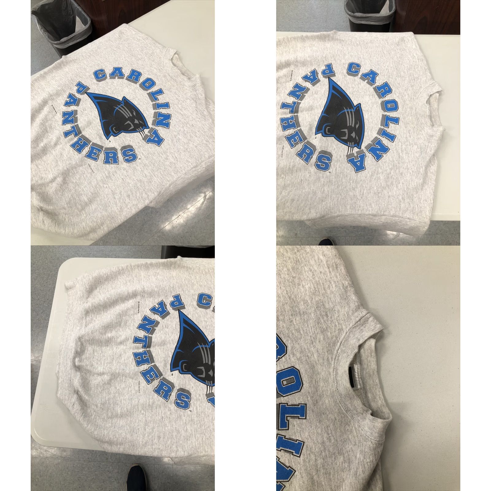 Tultex VINTAGE Tultex Carolina Panthers Sweatshirt 1993 Crew Neck XL Men Gray USA 90s Football NFL Graphic Print Pullover Size US XL / EU 56 / 4 - 9 Thumbnail