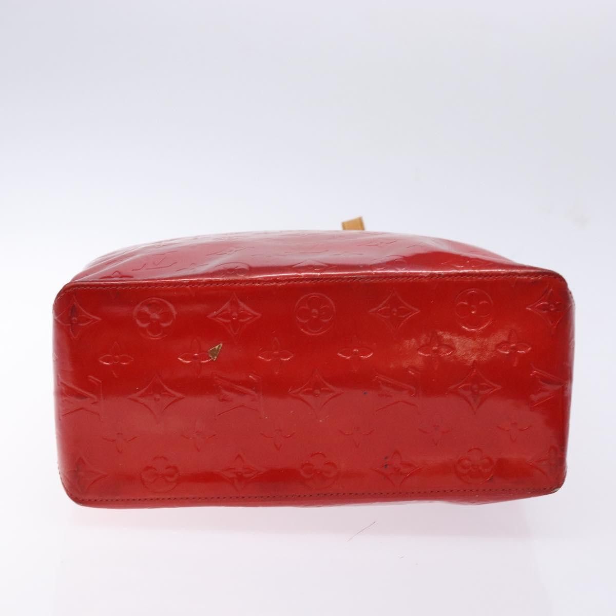 Louis Vuitton LOUIS VUITTON Monogram Vernis Reade MM Hand Bag Red Rouge Size ONE SIZE - 9 Thumbnail