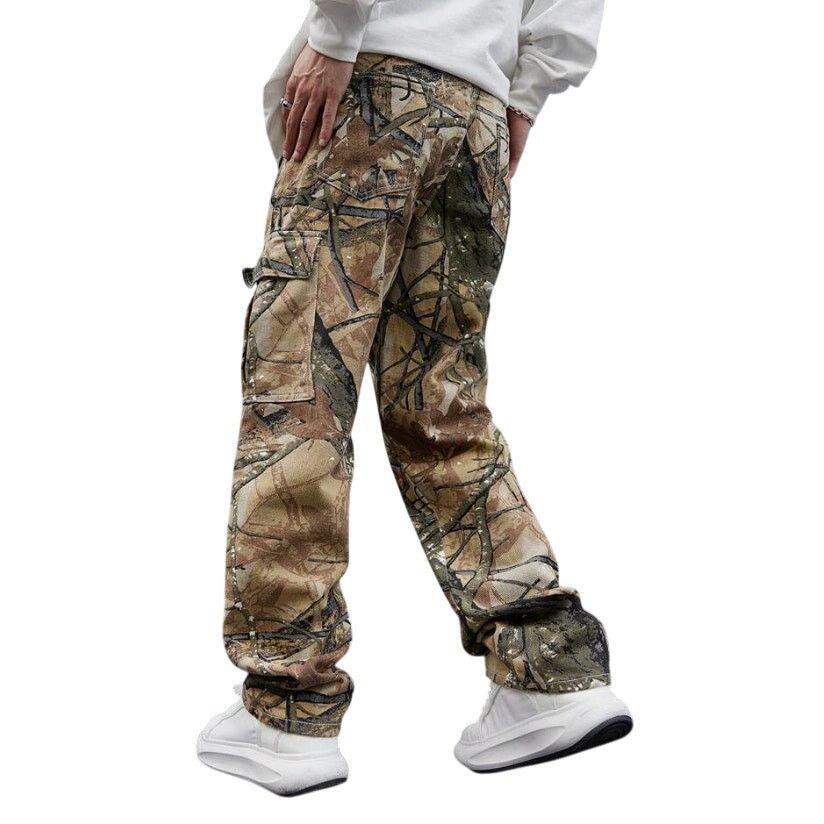 Shein Outdoor Camo Allover Printed Cargo Jeans in Multi, Size 32 Size US 32 / EU 48 - 2 Thumbnail