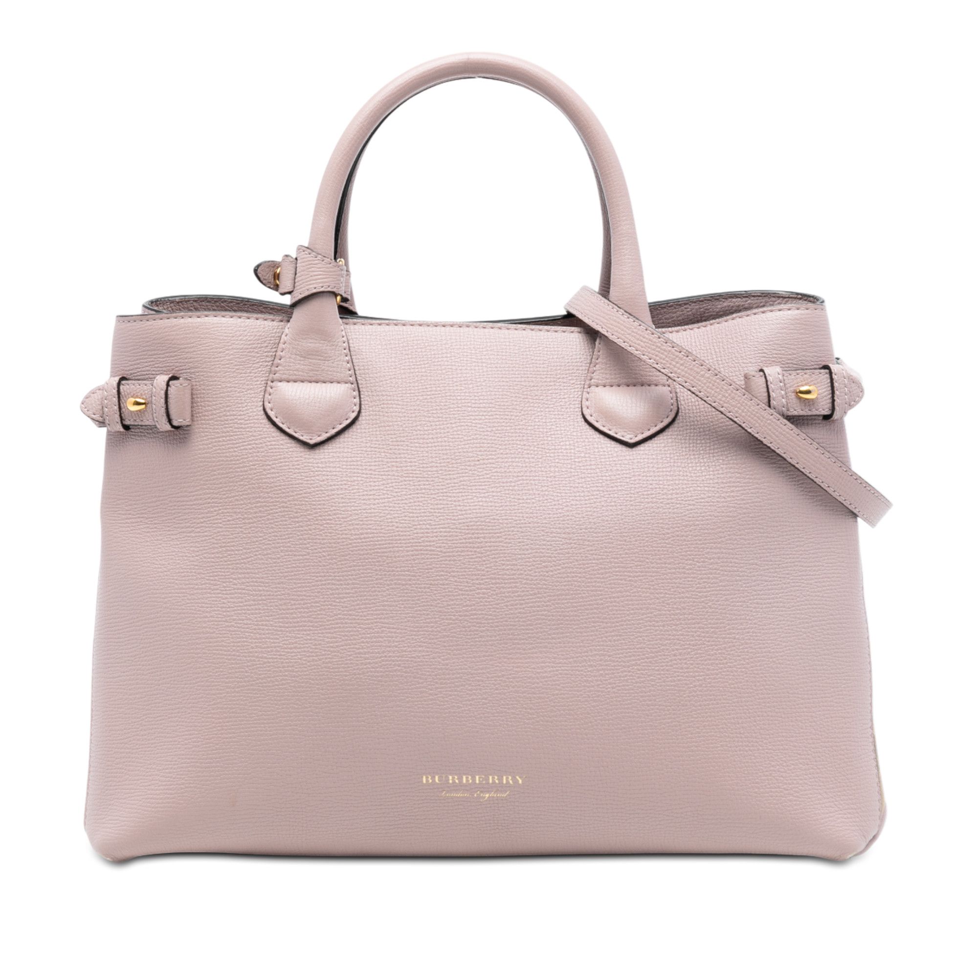 Burberry Burberry Medium Leather and House Check Banner Satchel Size ONE SIZE - 1 Thumbnail