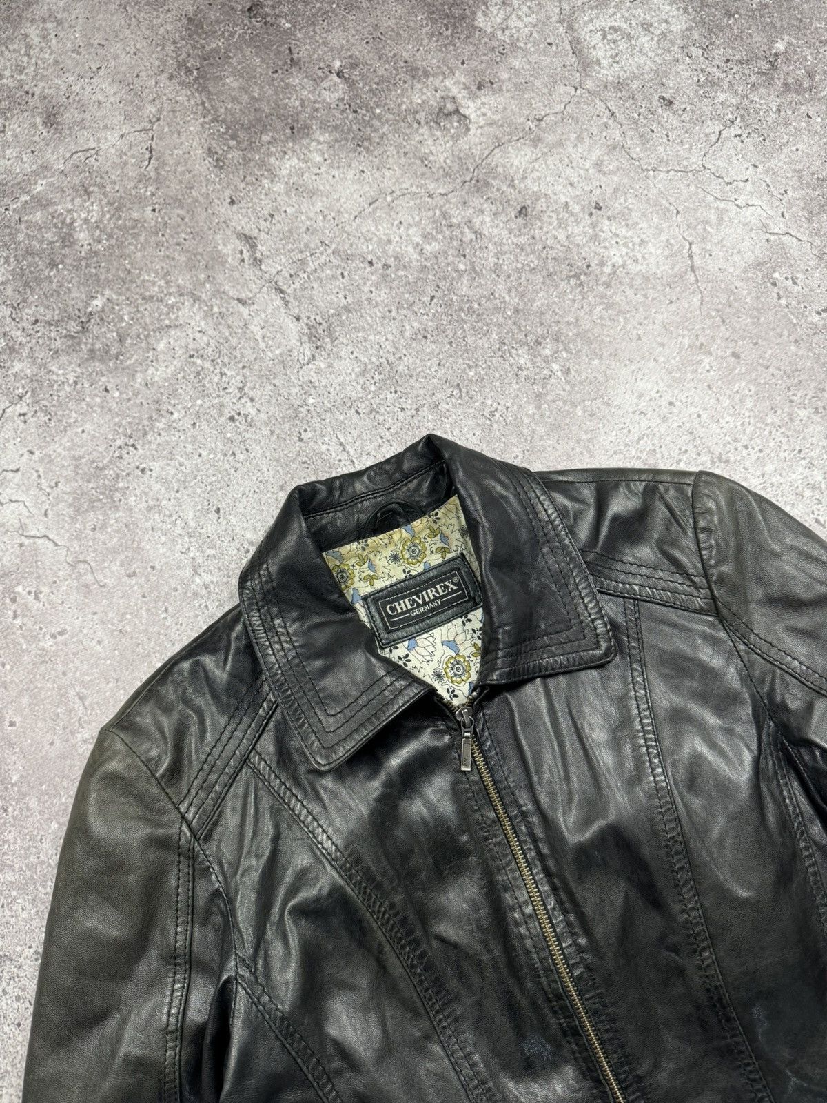 Japanese Brand FADED CROPPED AVANT GARDE LEATHER JACKET OWENS STYLE Y2K Size US S / EU 44-46 / 1 - 4 Thumbnail
