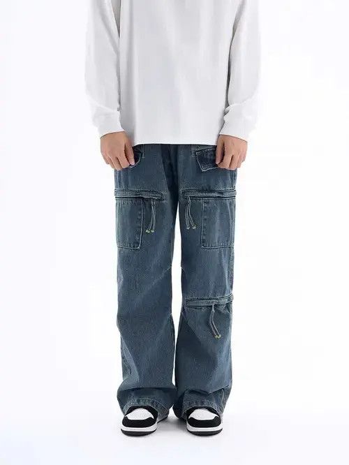 VIBE Harajuku Streetwear Pockets Baggy Jeans Size US 33 - 1 Thumbnail