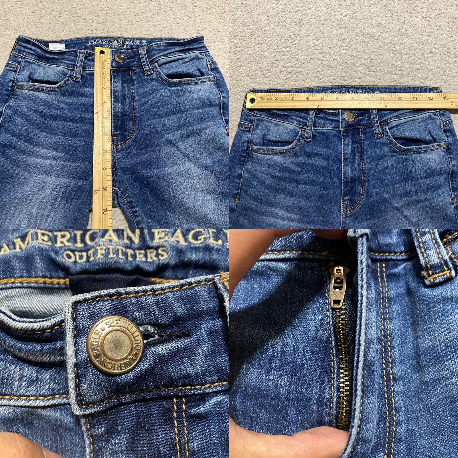 American Eagle Outfitters American Eagle Outfitters Jeans Womens 2 Blue Medium Wash High Rise Jegging Slim Stretch Regular Size 26" / US 2 / IT 38 - 8 Thumbnail