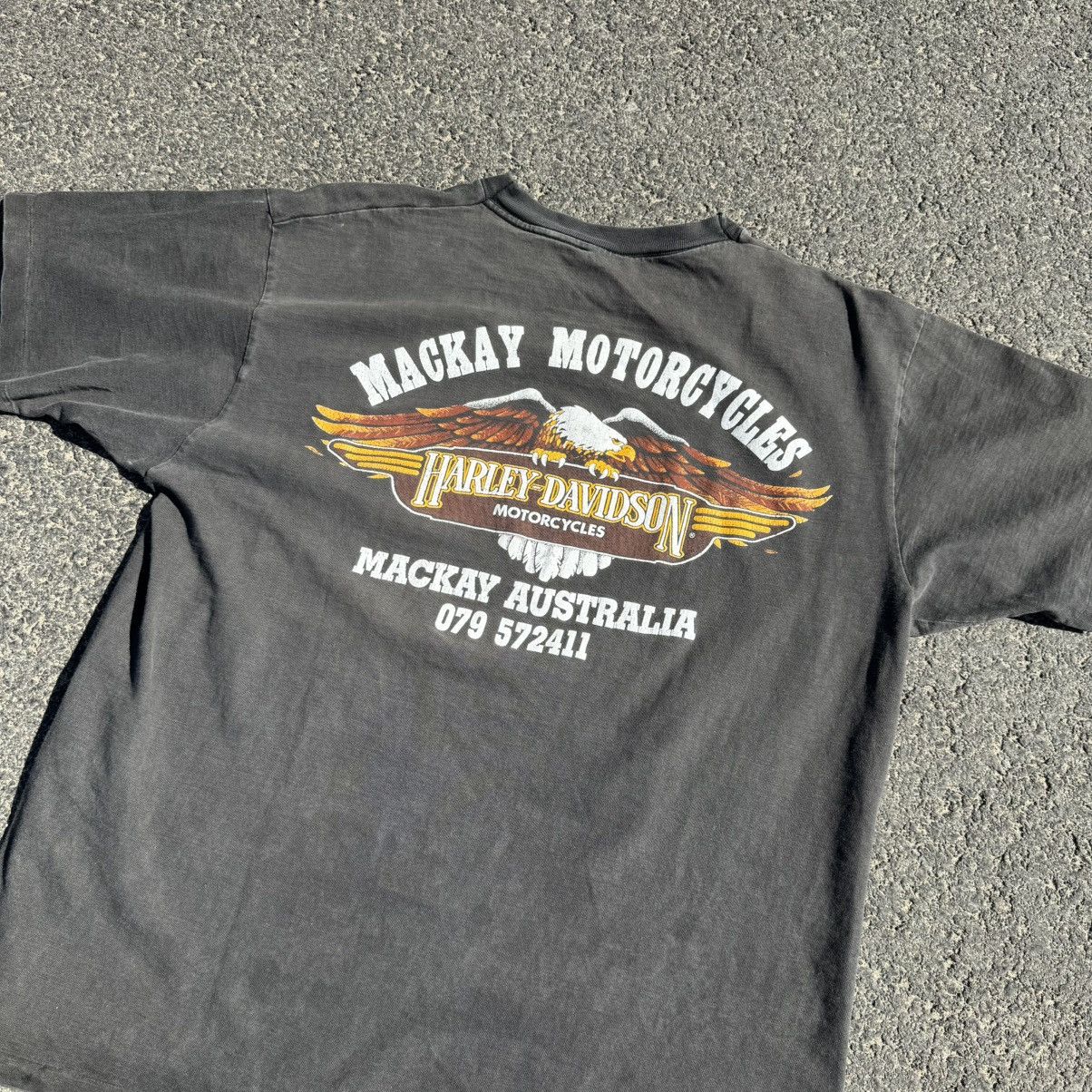 Harley Davidson Vintage 80s Harley Davidson Harley’s Whiskey T-Shirt Washed Size US M / EU 48-50 / 2 - 8 Thumbnail