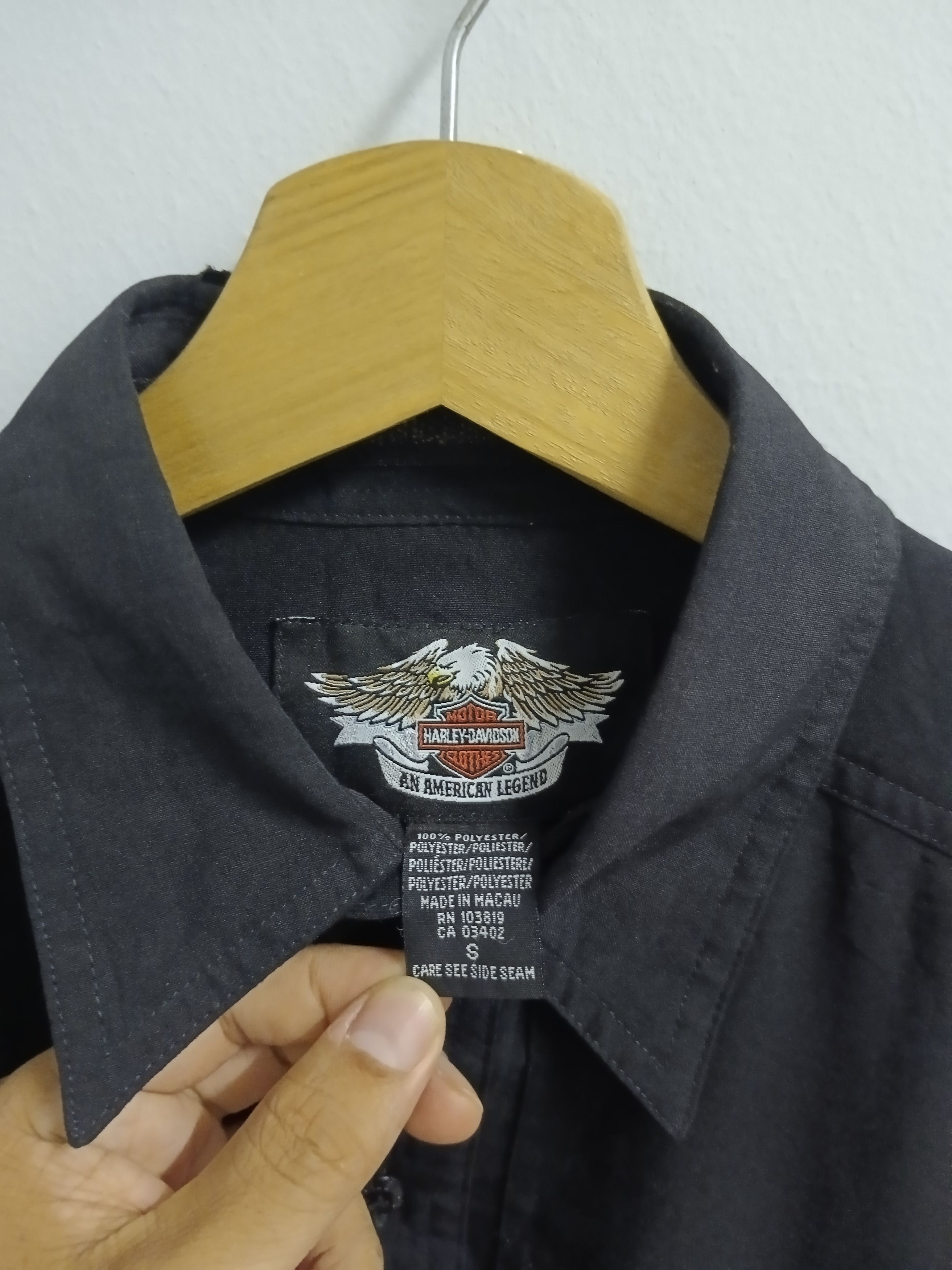 Harley Davidson × Vintage VINTAGE 2000s SICK HARLEY DAVIDSON LONG SLEEVE BUTTON UP Size US M / EU 48-50 / 2 - 9 Thumbnail