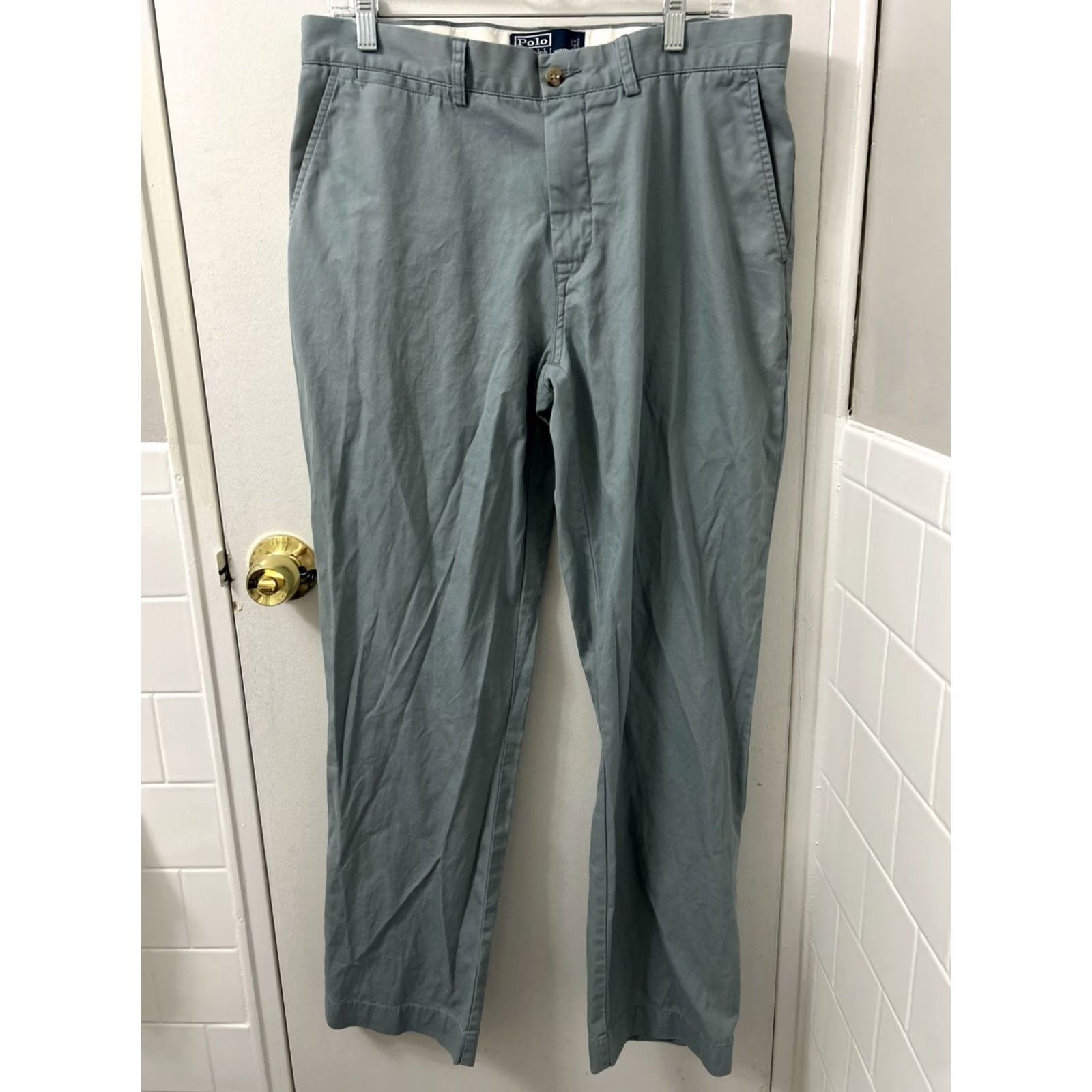 Polo Ralph Lauren VINTAGE Polo Ralph Lauren Suffield Pants Mens 34x32 Blue Chino Plain Logo 90s Preppy Mens Size US S / EU 44-46 / 1 - 2 Thumbnail