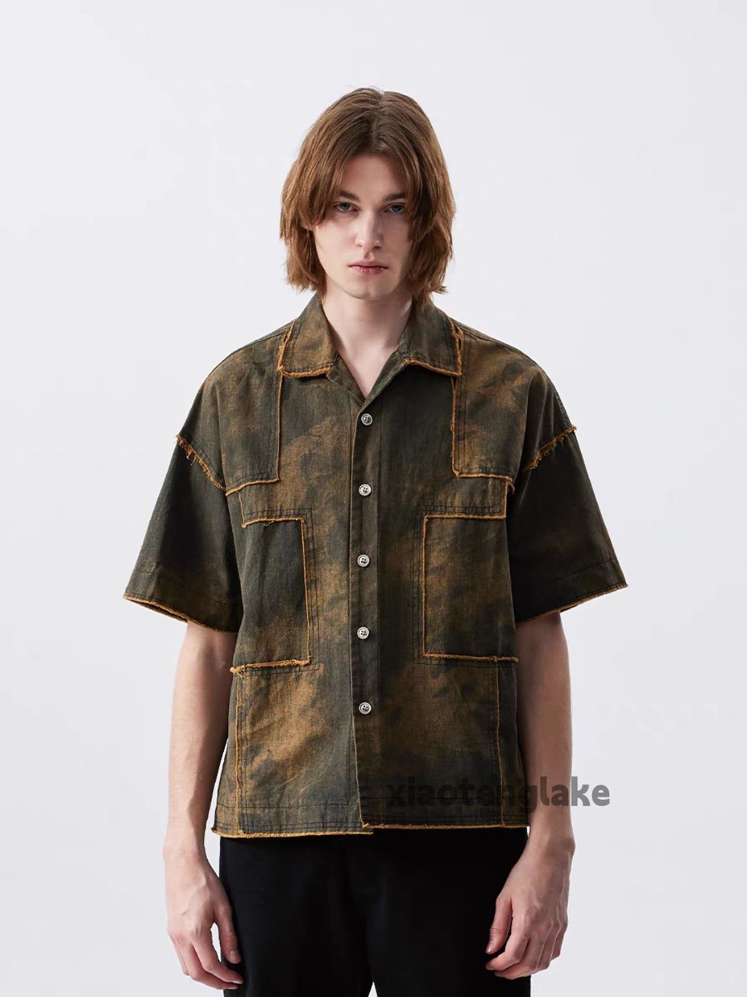 Designer Unisex outdoor utility punk yuppie grunge tie dye shirt Size US XL / EU 56 / 4 - 1 Thumbnail