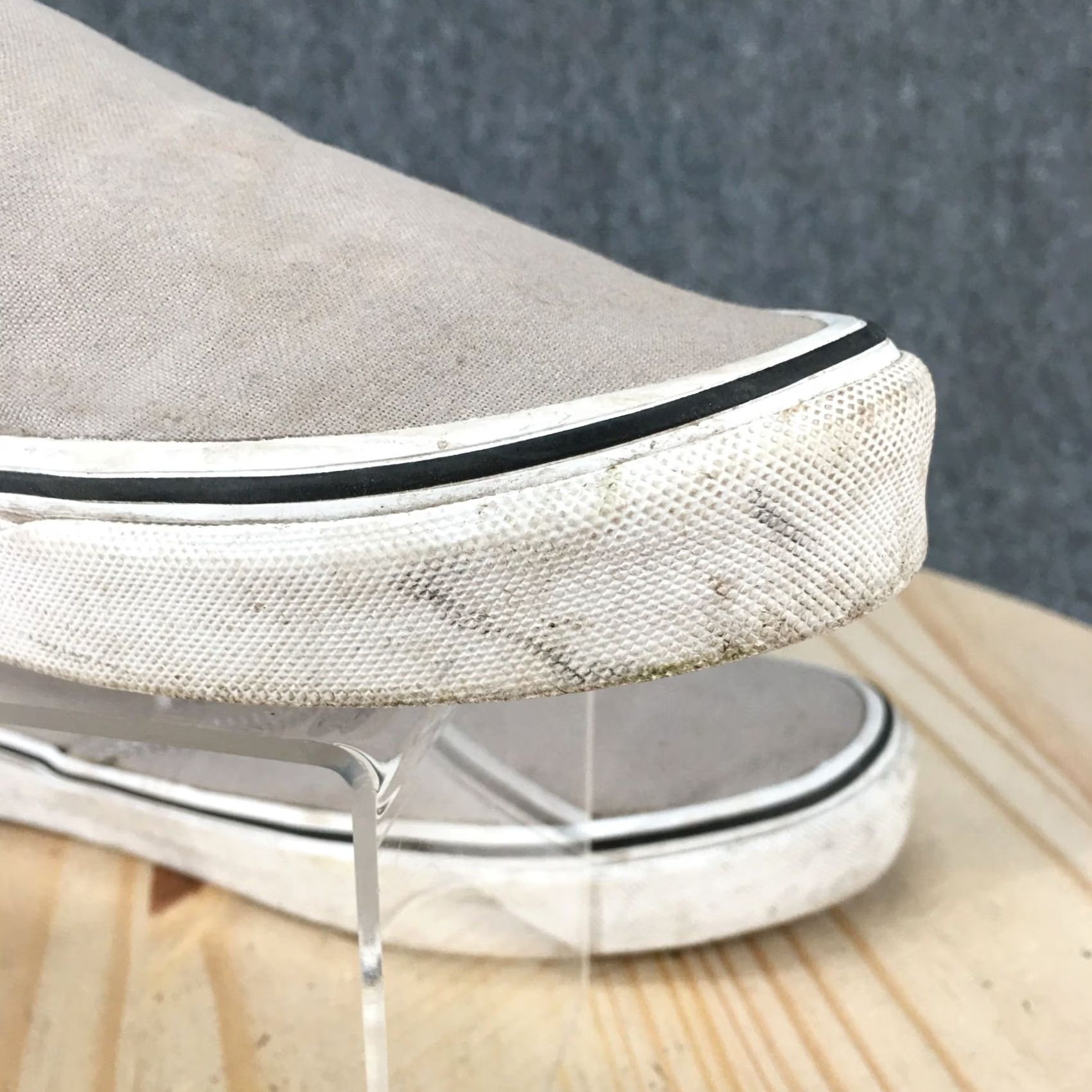 Vans VANS Classic Slip-On Men’s 9 Women’s 10.5 Gray Canvas Sneakers Shirt Shoes Flat Slip-On Casual Size L / US 10 / IT 46 - 6 Thumbnail