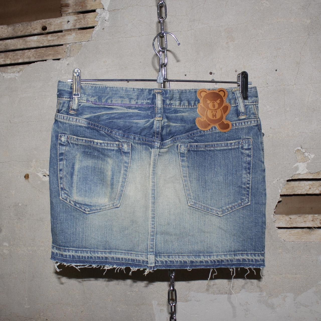 Hysteric Glamour HYSTERIC GLAMOUR 2000s Distressed Denim Studded Mini Skirt Size 30" / US 8 / IT 44 - 4 Thumbnail