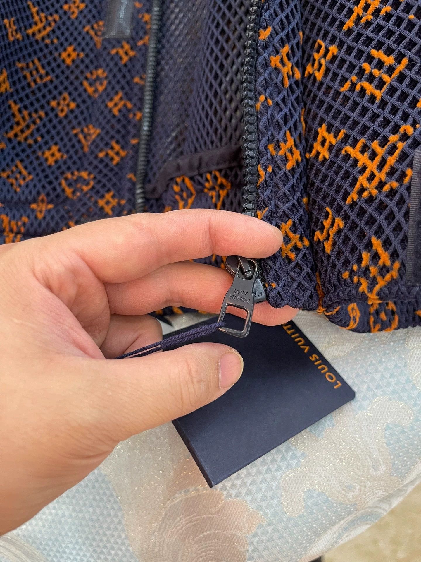 Louis Vuitton LV Flocked Full Logo Cutout Oversized Jacket 46 (Oversized) Size US S / EU 44-46 / 1 - 3 Thumbnail