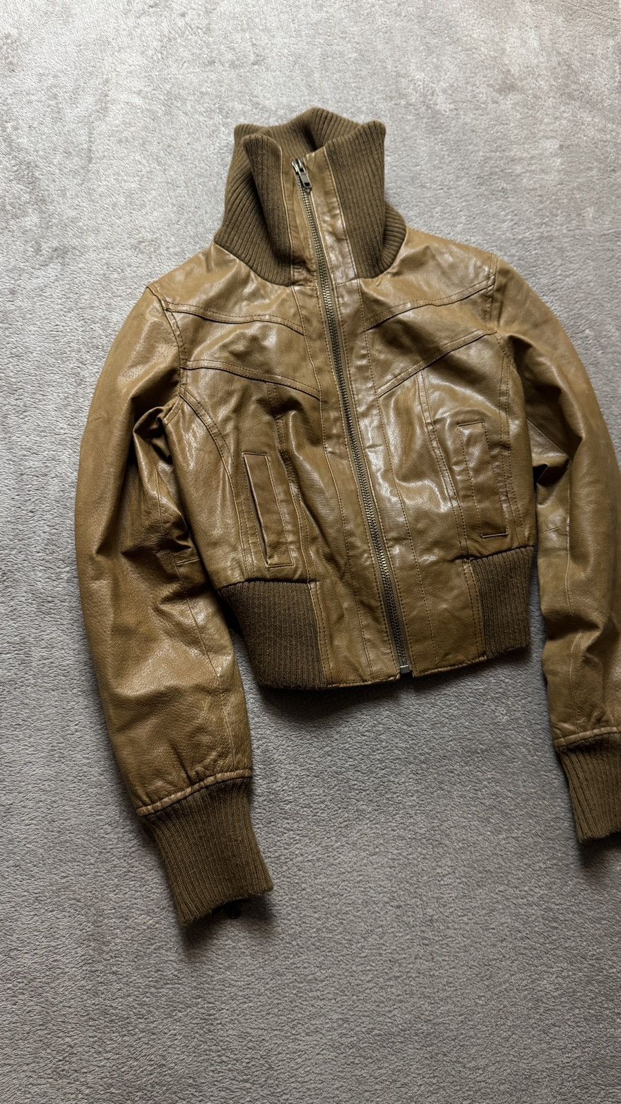 Genuine Leather Vintage Y2K faded leather jacket Gucci Hysteric LGB style Size L / US 10 / IT 46 - 2 Thumbnail