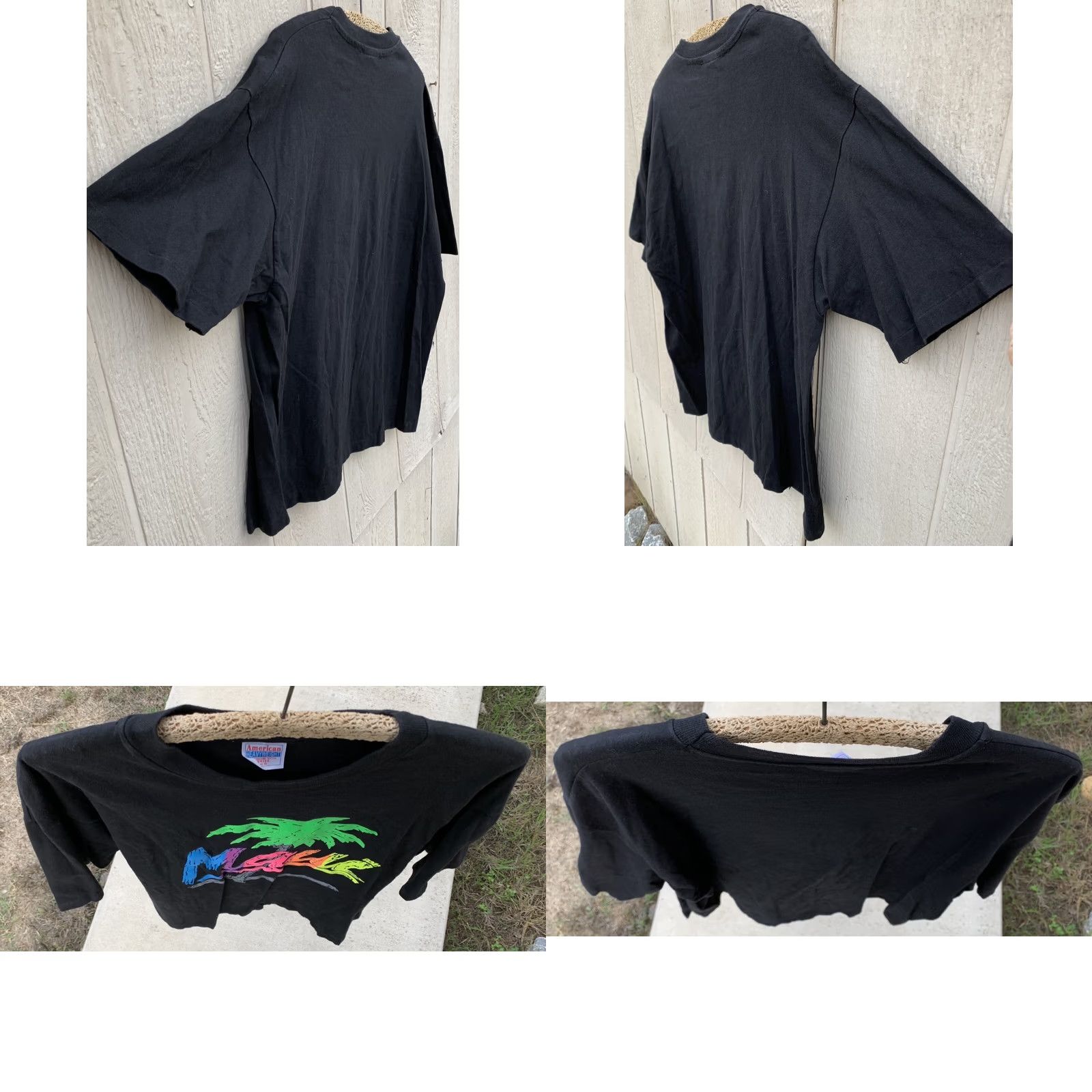 Vintage VINTAGE American Heavyweight Maui T Shirt Black XL Short Sleeve Cotton 1980s 1990s Hawaiian Tropical Graphic Cracking Heavyweight Mens Shirt Size US XL / EU 56 / 4 - 9 Thumbnail