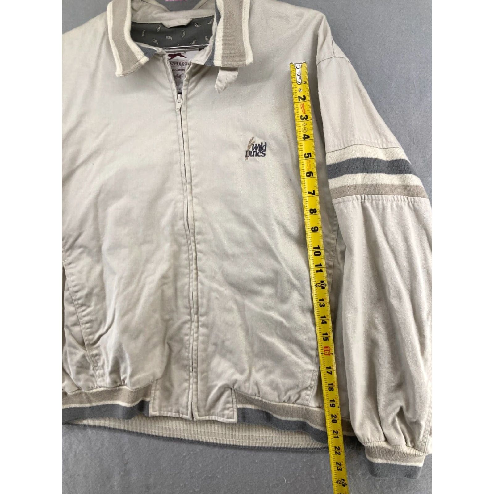 Vintage VINTAGE Slazenger Jacket Men's Windbreaker Full Zip - Casual Outdoor Golf Beige Khaki L Adult Large Brown Brand: Slazenger Size US L / EU 52-54 / 3 - 4 Thumbnail