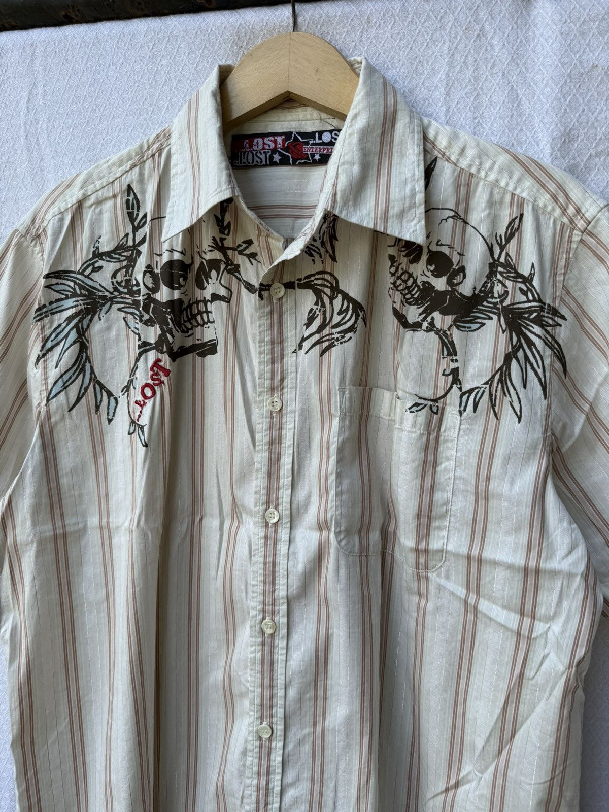 Hysteric Glamour Lost Enterprises Skull Button Up Shirt Size US L / EU 52-54 / 3 - 3 Thumbnail