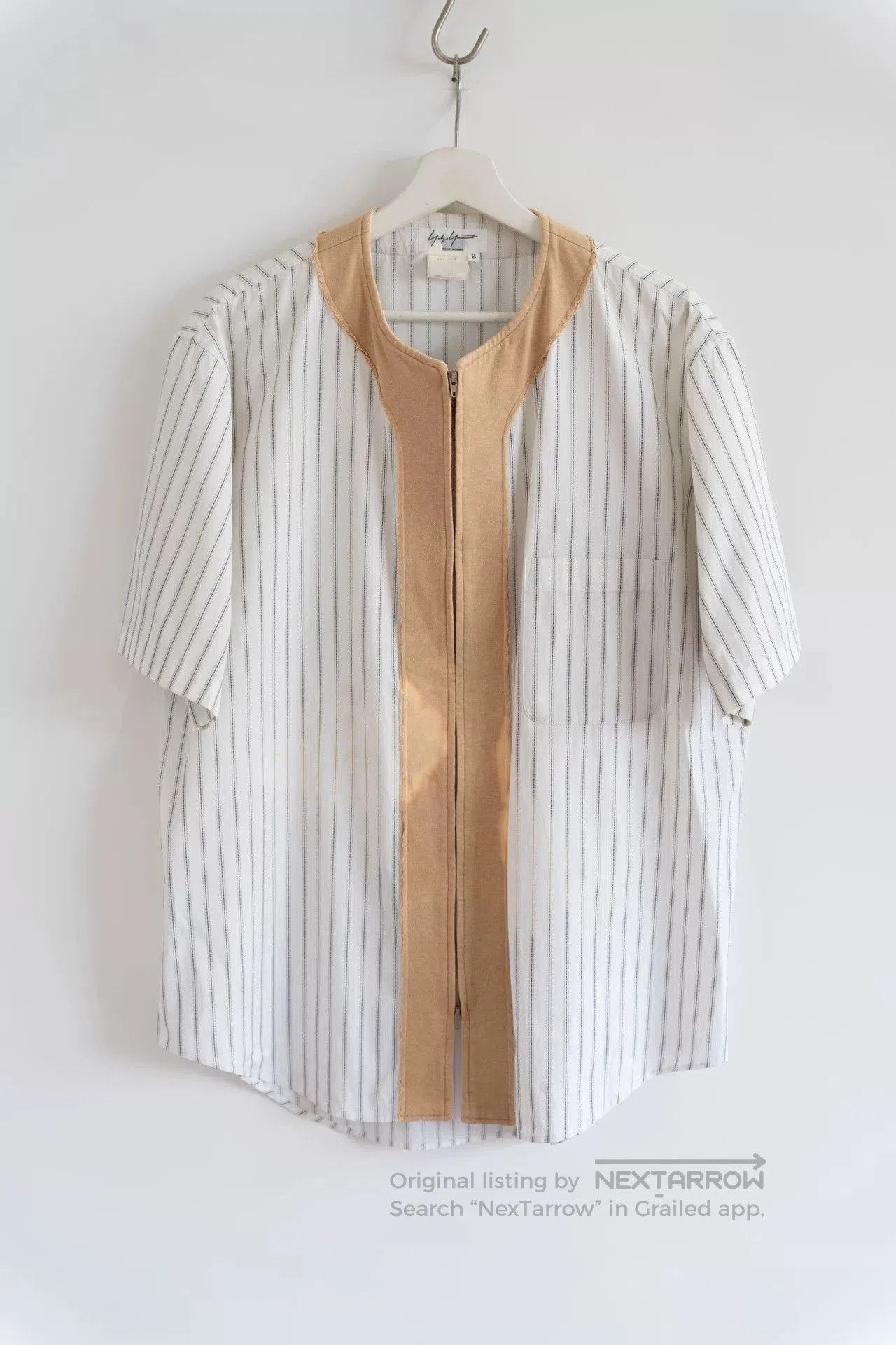 Yohji Yamamoto Yohji Yamamoto Baseball Zip Short Sleeve Shirt. Size US M / EU 48-50 / 2 - 1 Thumbnail