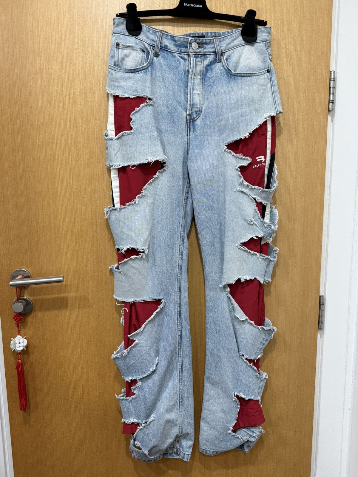Balenciaga Fall 21 Slashed denim Jeans
